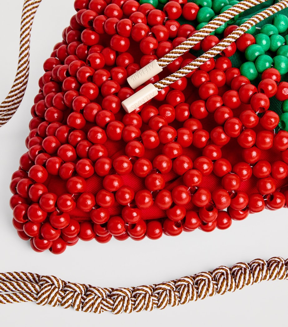 ALEMAIS Mini Beaded Strawberry Shoulder Bag Red Image 5