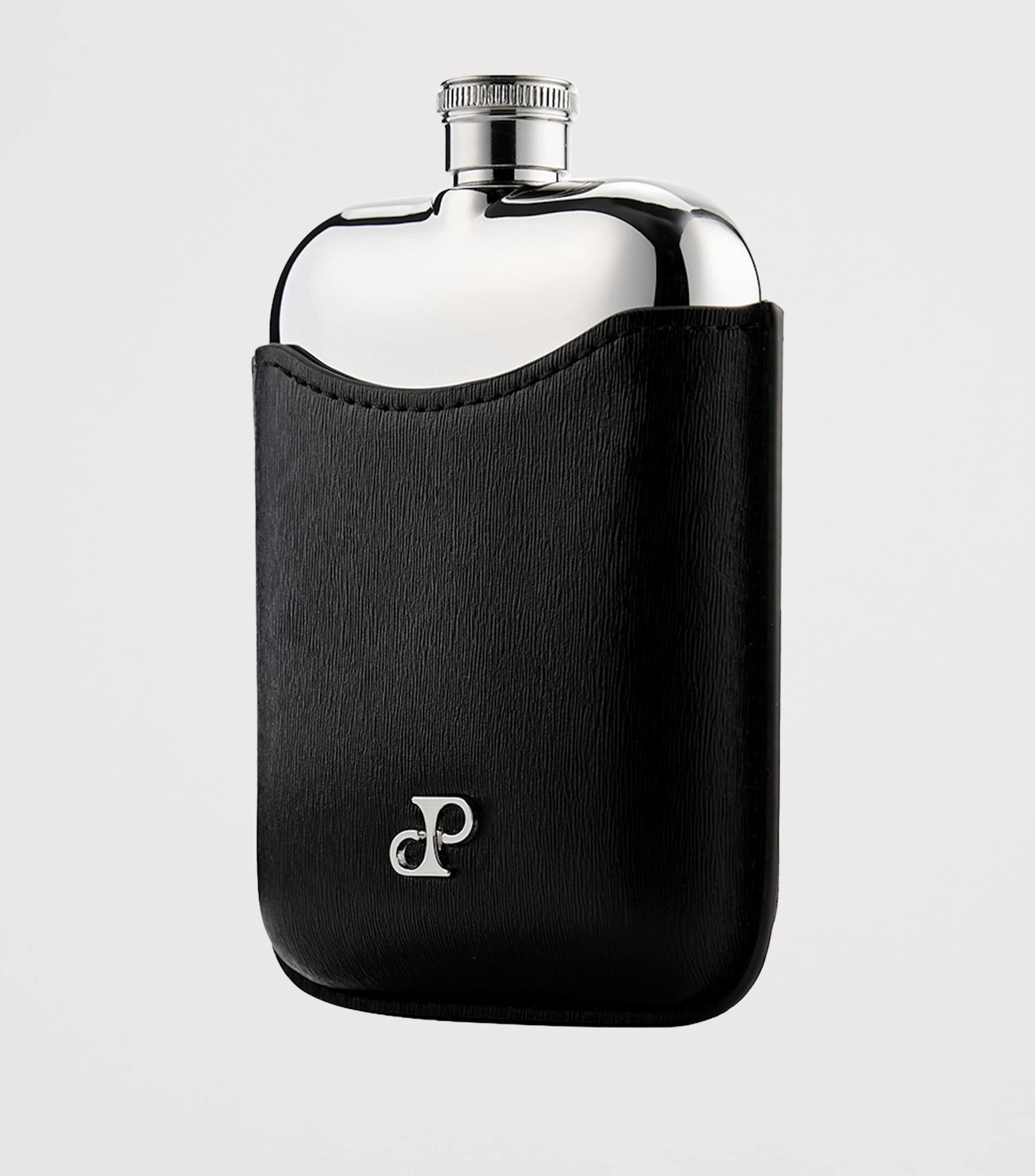Stainless Steel Philipp Hip Flask BLACK Image 2
