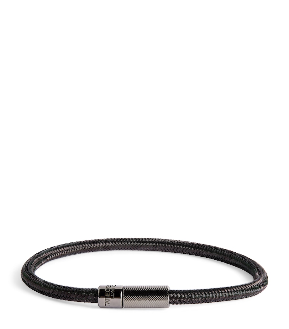 Copper Single-Wrap Braided Bracelet BLACK Image 1