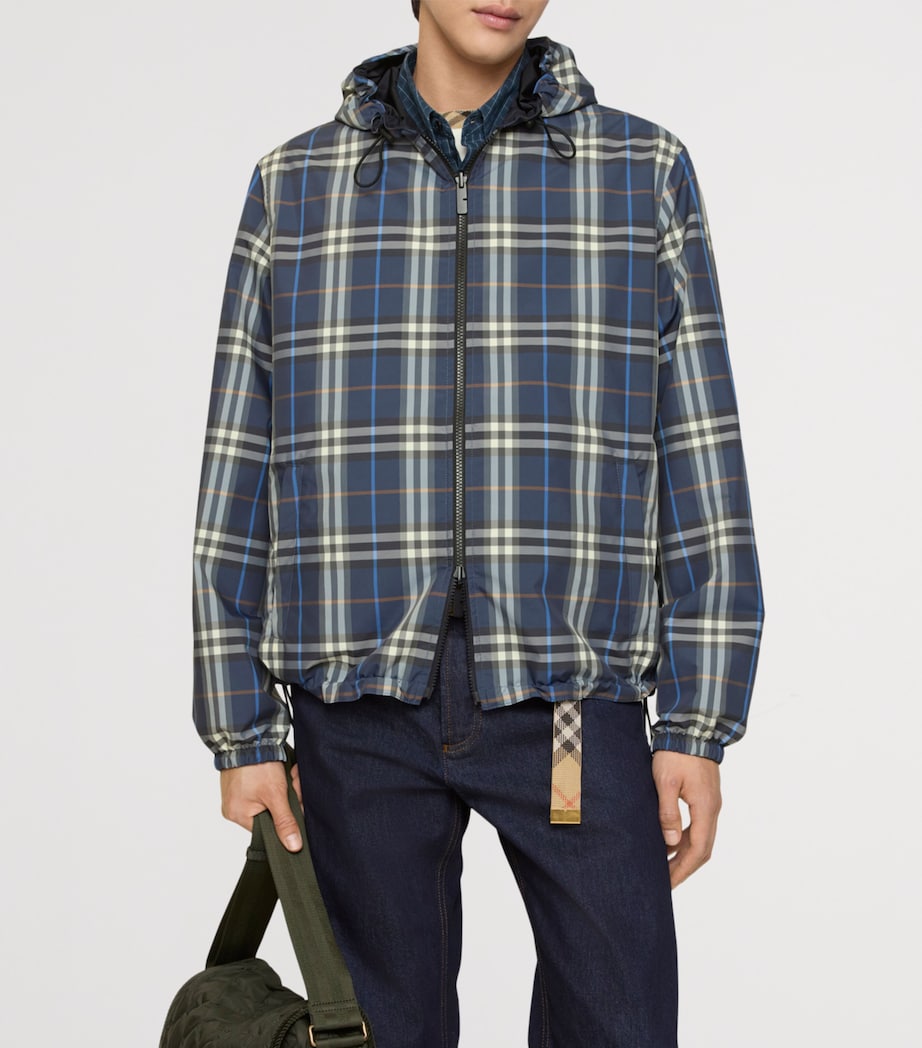 Reversible Check Hooded Jacket PILOT BLUE IP CHECK Image 2