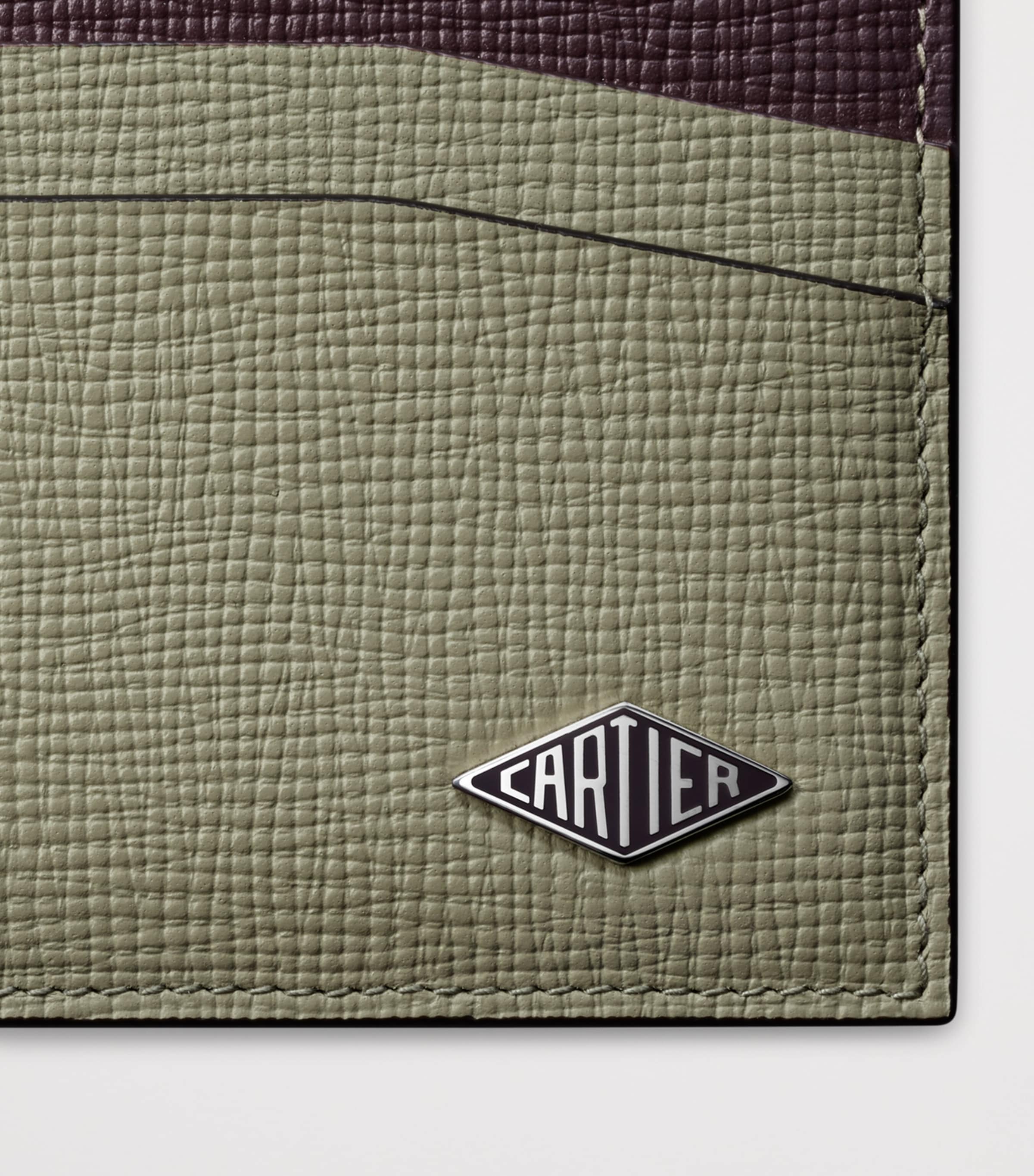Cartier Leather Losange Card Holder Pistachio/ebony Image 4
