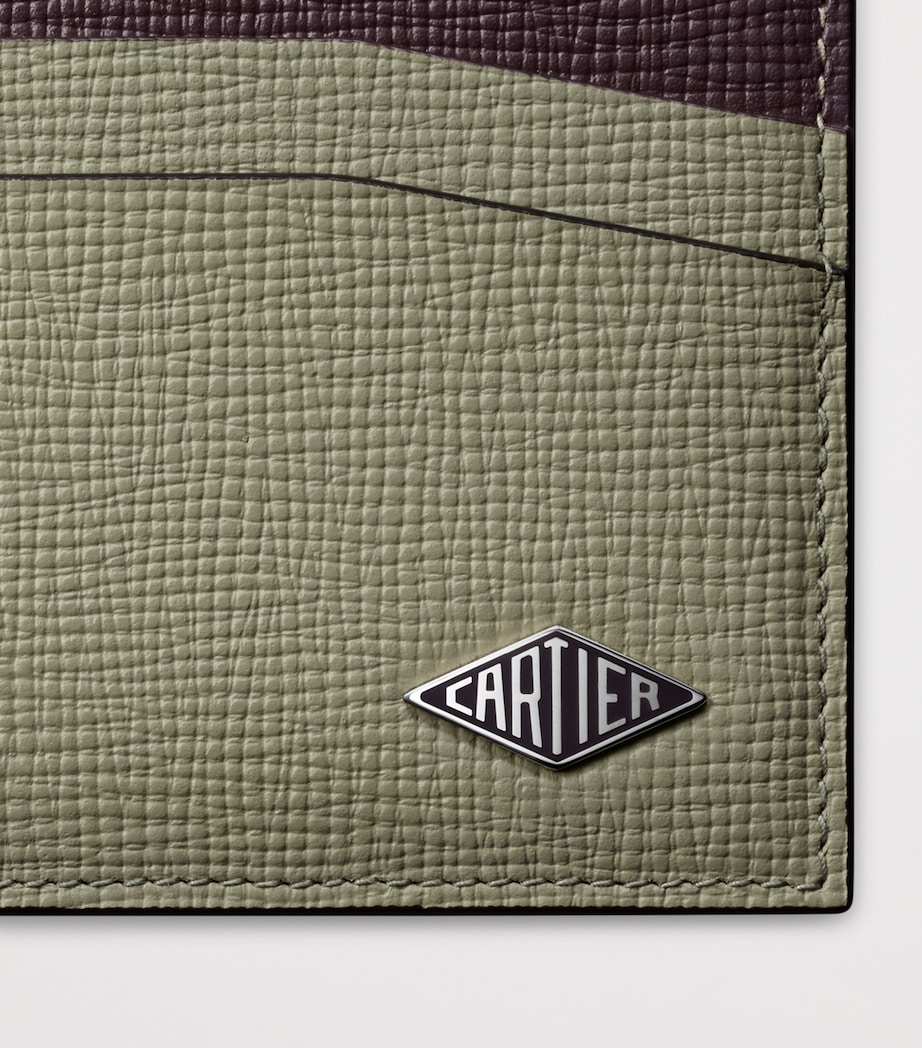 Cartier Leather Losange Card Holder Pistachio/ebony Image 4