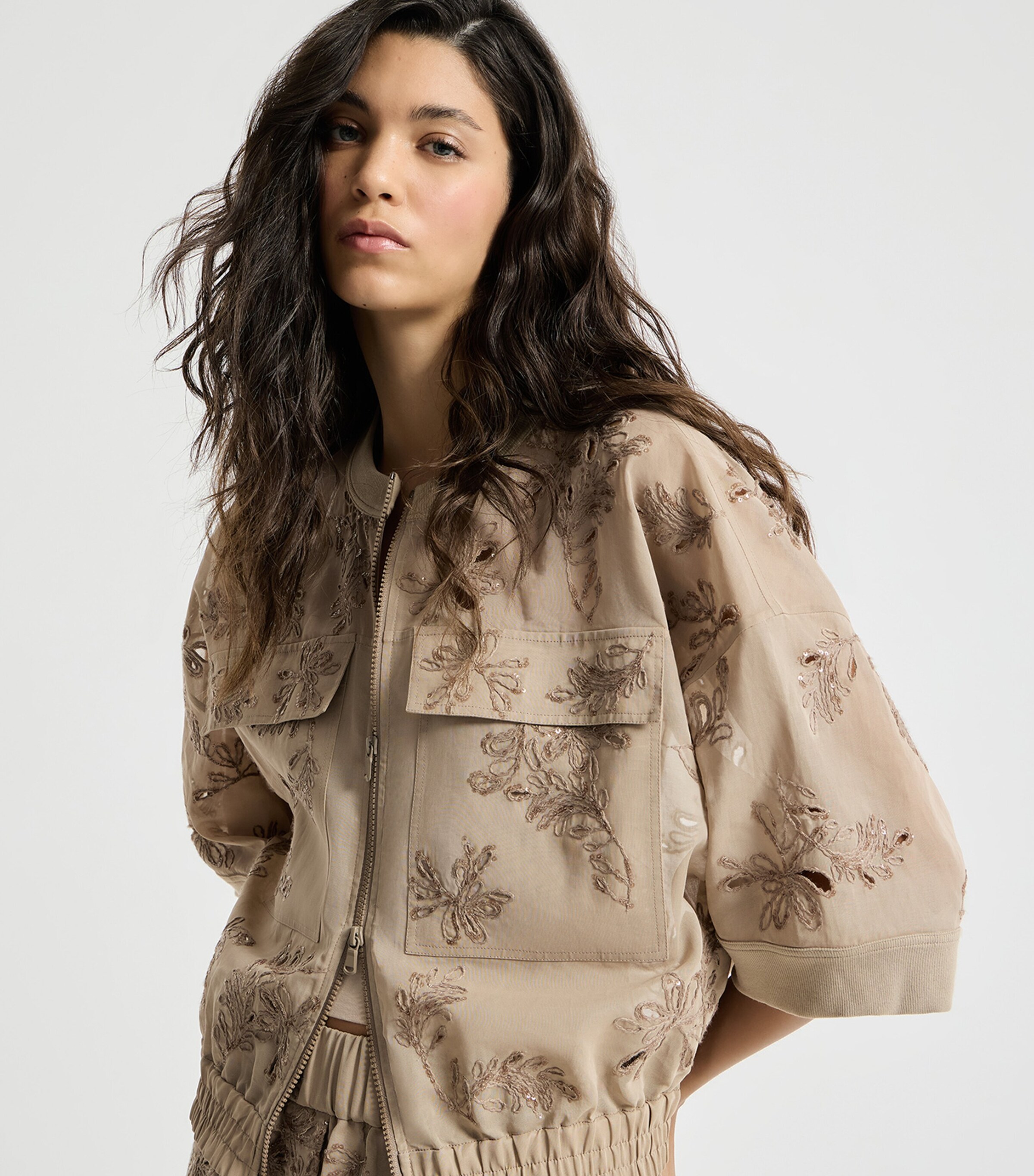 Brunello Cucinelli Womens Cotton Organza Jacket Image 5