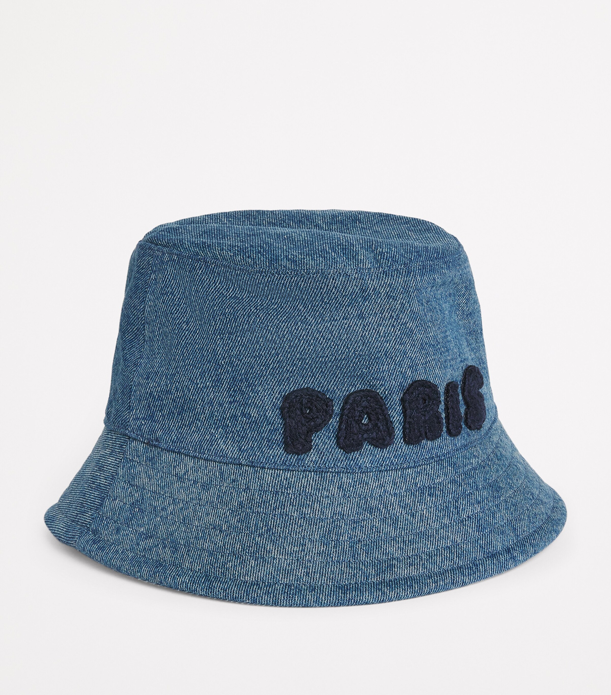 AMI Paris Blue Denim Logo Bucket Hat | Harrods US