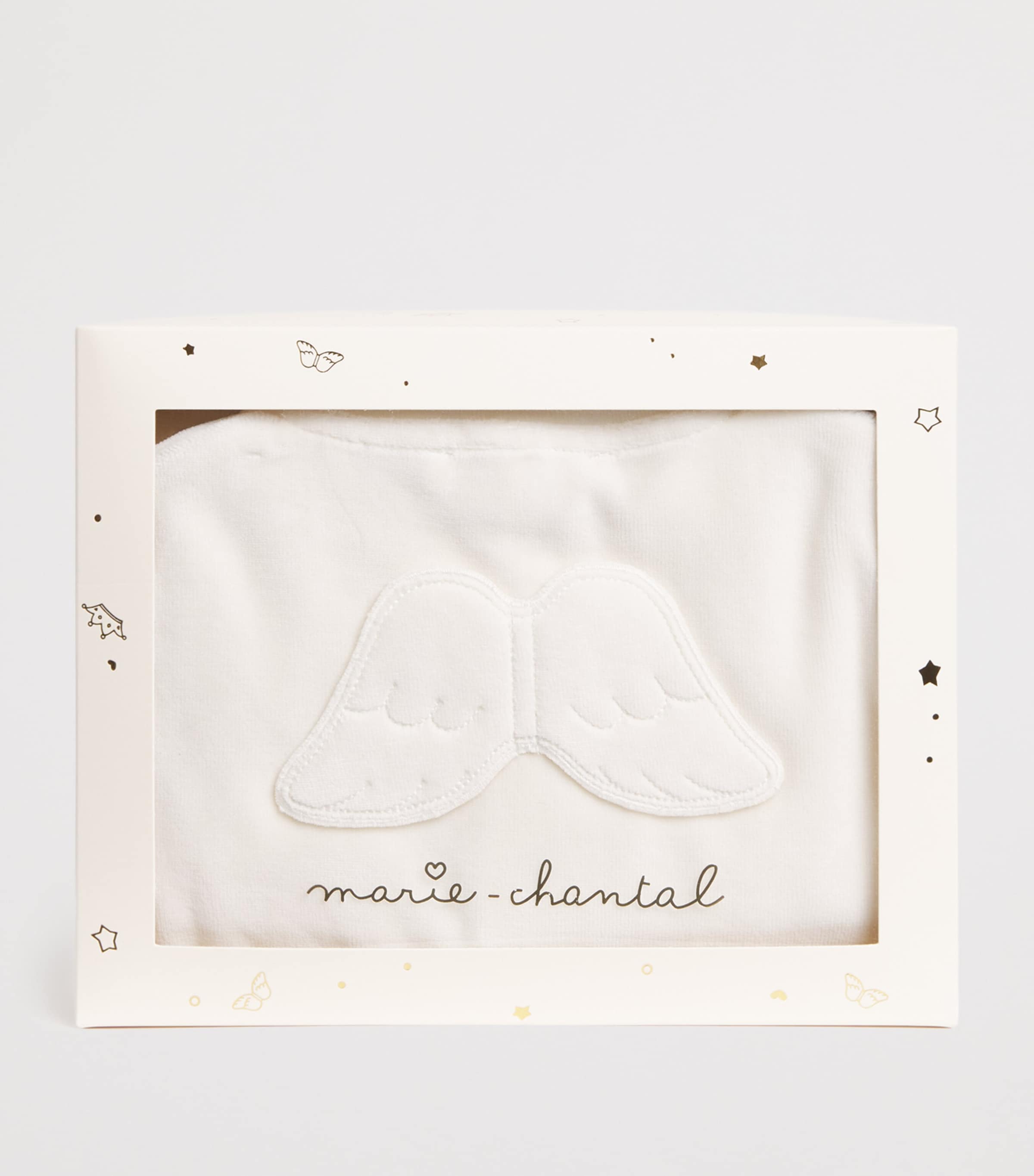 Marie-Chantal Velour Angel Wing All-In-One (3-18 Months) Cream Image 1