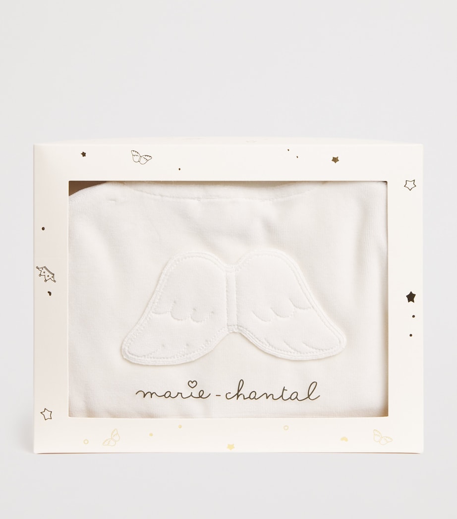 Marie-Chantal Velour Angel Wing All-In-One (3-18 Months) Cream Image 1