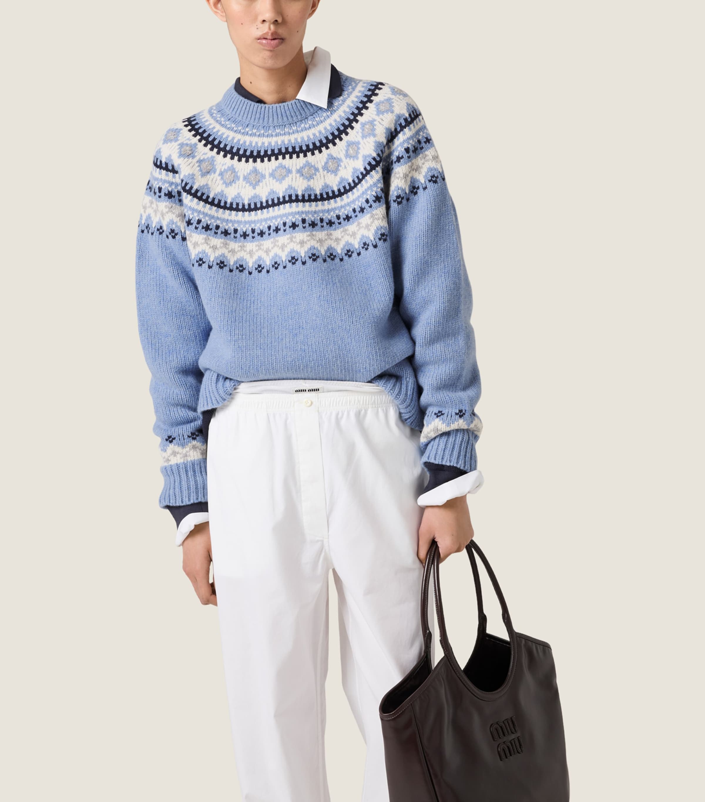 Wool Fair Isle Sweater F0013 Image 4