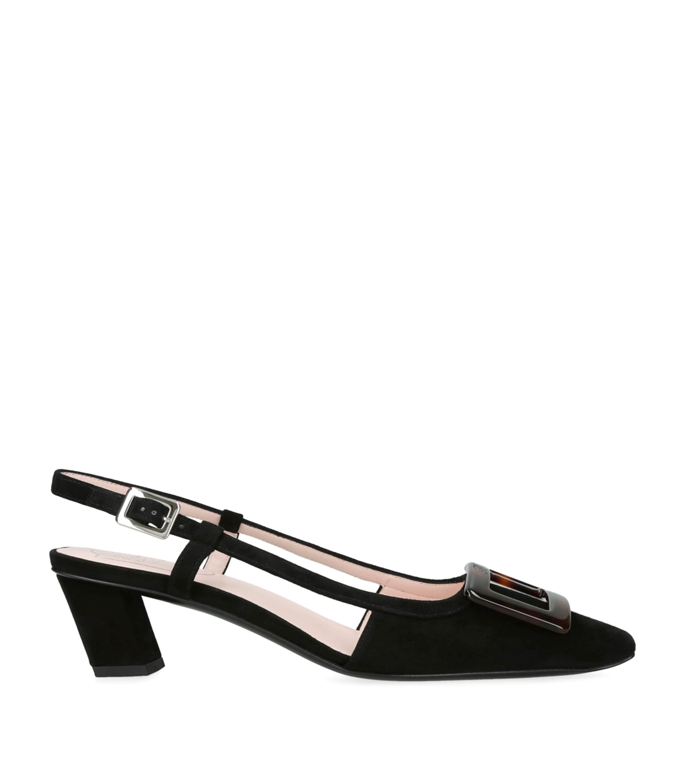Roger Vivier Vivier Slingback Pumps Turtle Buckle Detail In Black