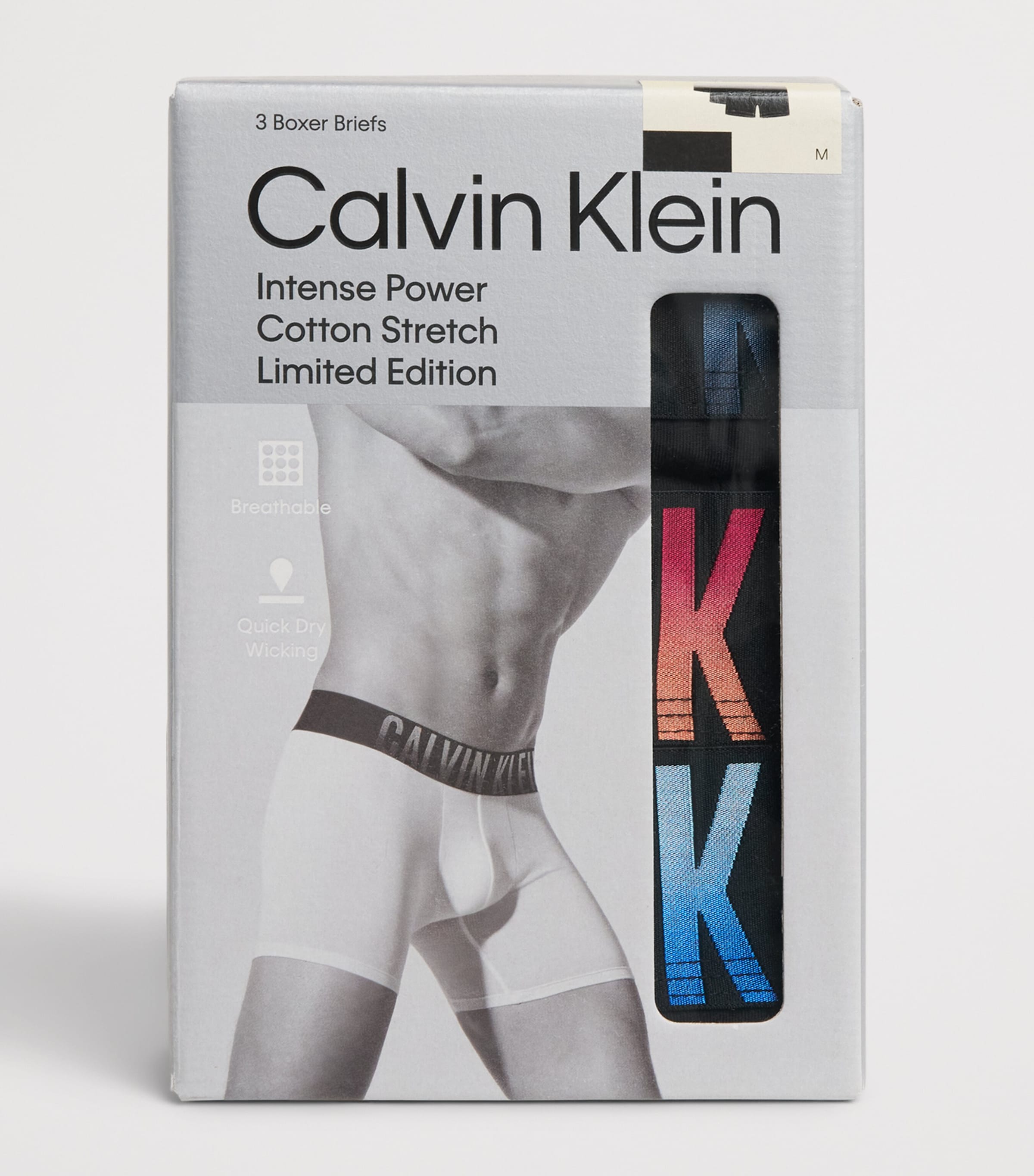 Calvin Klein Mens Stretch-Cotton Intense Power Trunks (Pack of 3) Plein Air Dark Image 4
