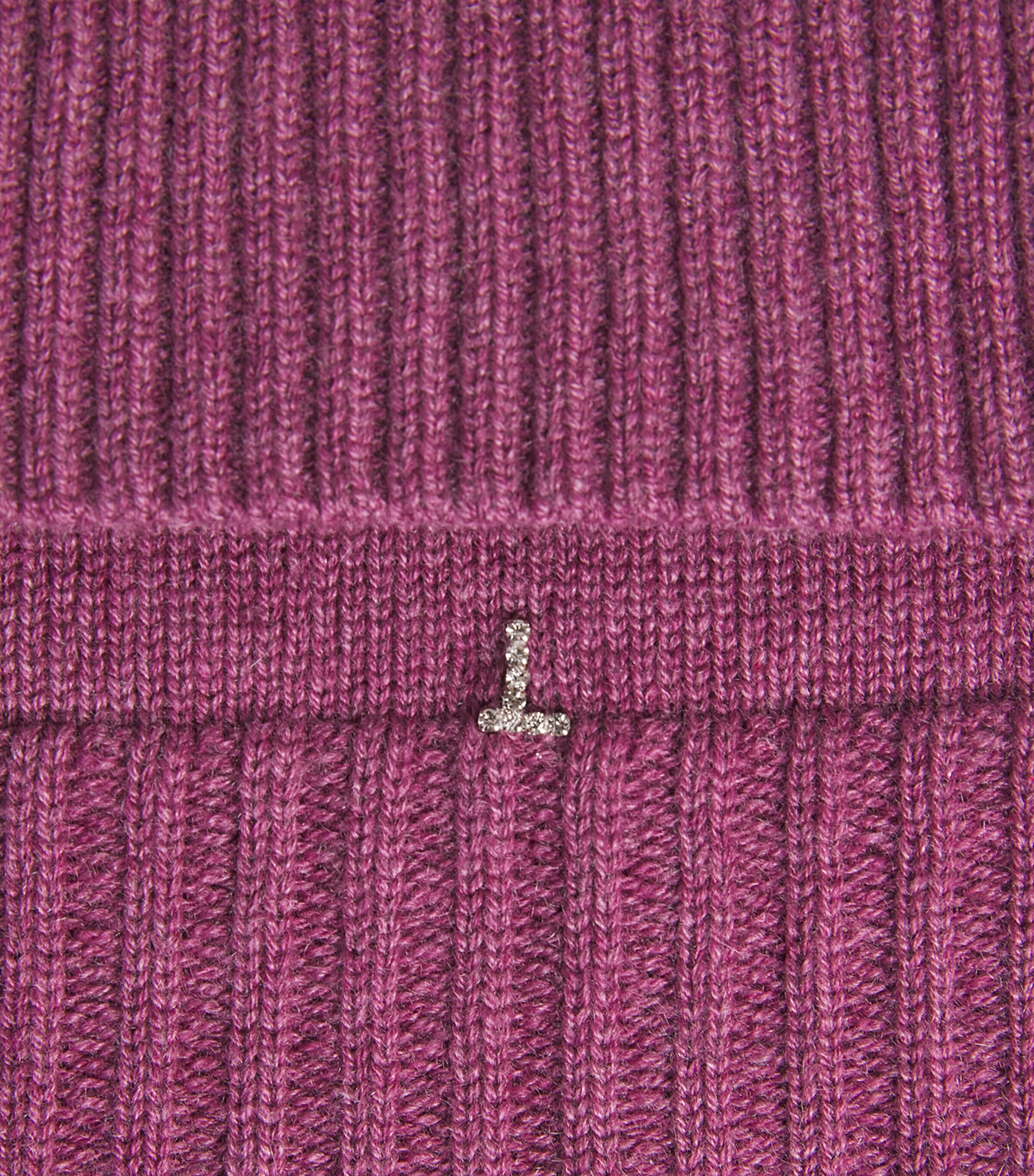 Lafayette 148 Womens Cashmere Funnel-Neck Sweater Mulberry Melange Image 6