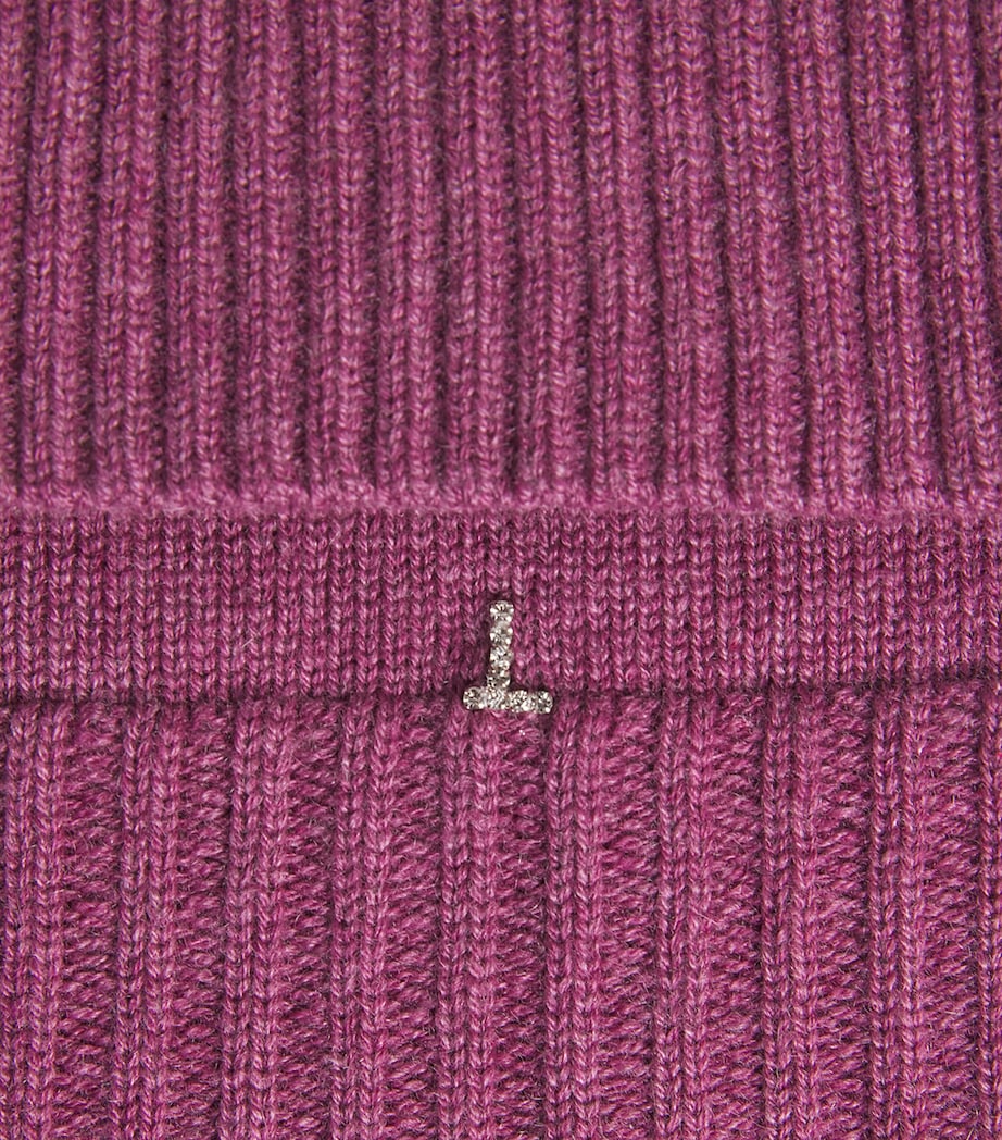 Lafayette 148 Womens Cashmere Funnel-Neck Sweater Mulberry Melange Image 6