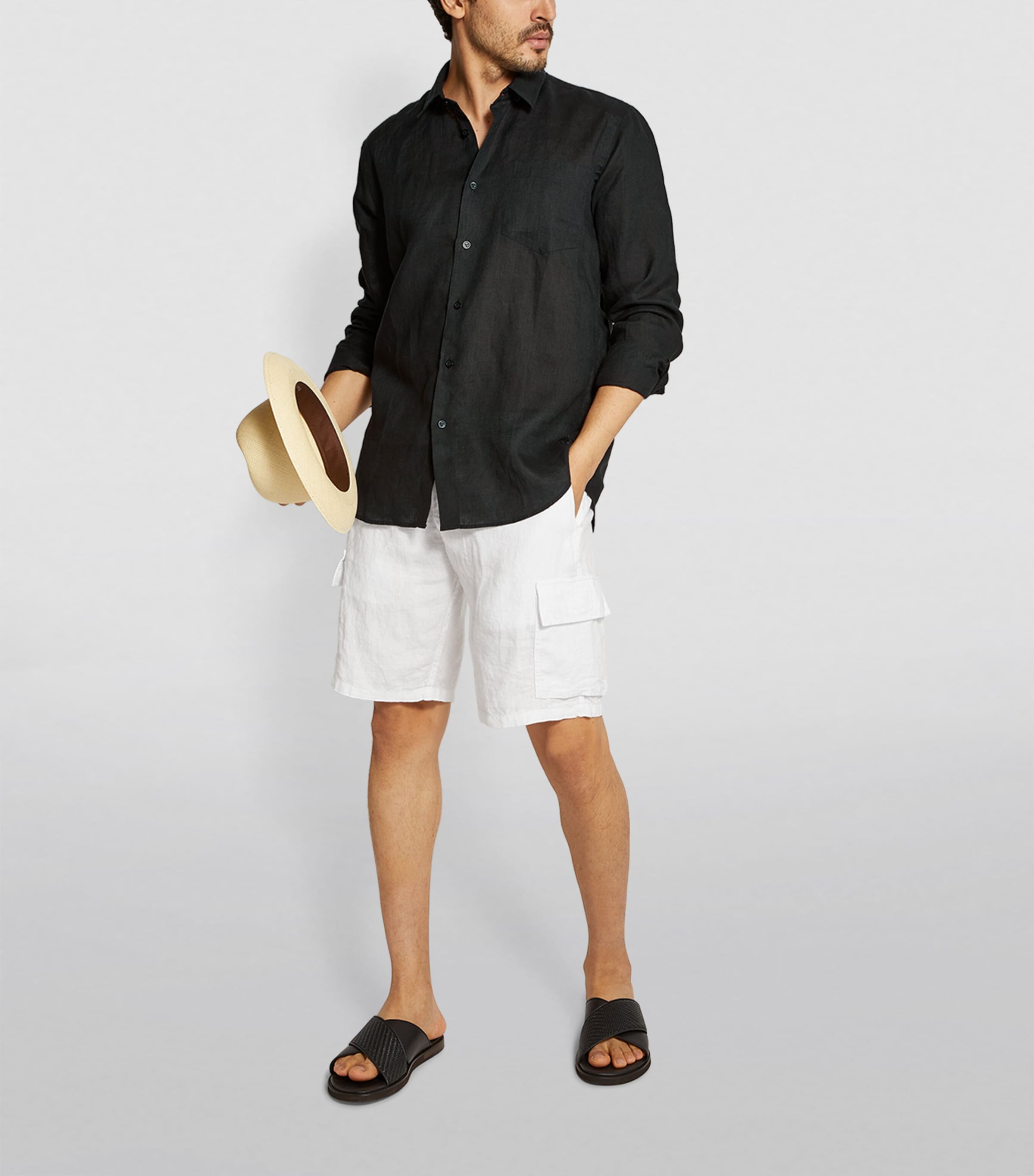 Linen Caroubis Shirt 990 NOIR Image 4