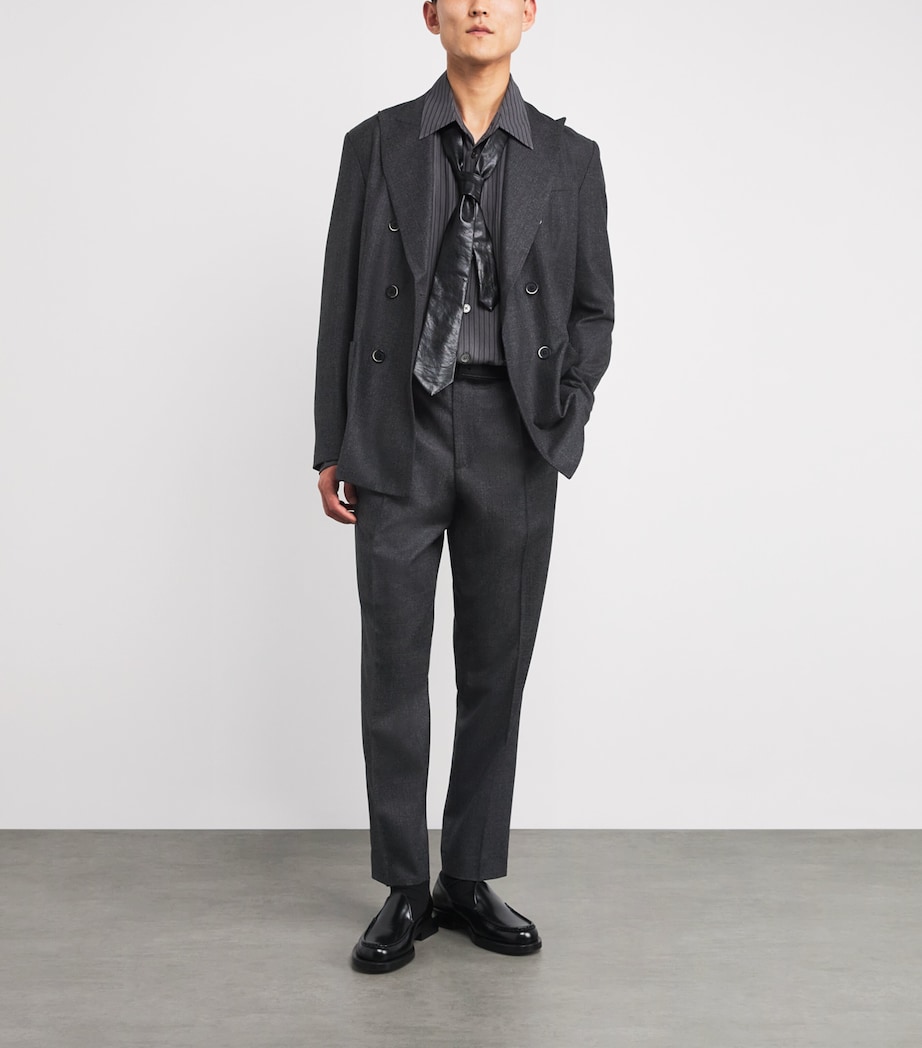 Wool Pleated Trousers ANTRACITE 560 Image 2