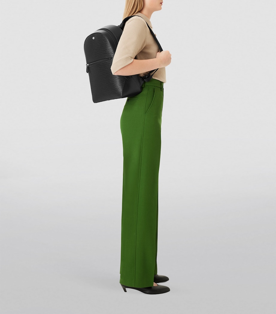 Small Leather Meisterstück 4810 Backpack BLACK Image 4