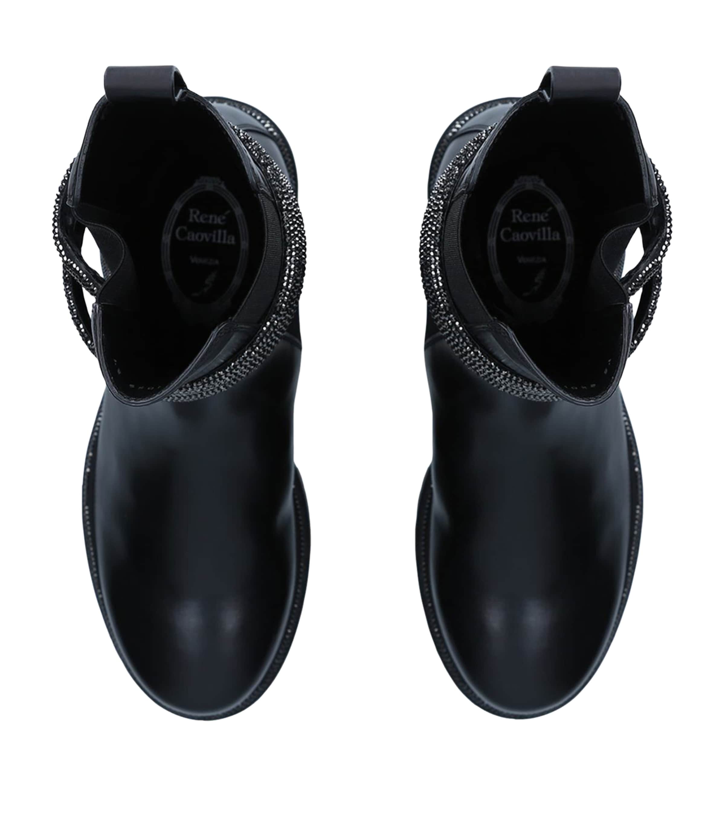 Leather Cleo Biker Boots 25 BLACK Image 4