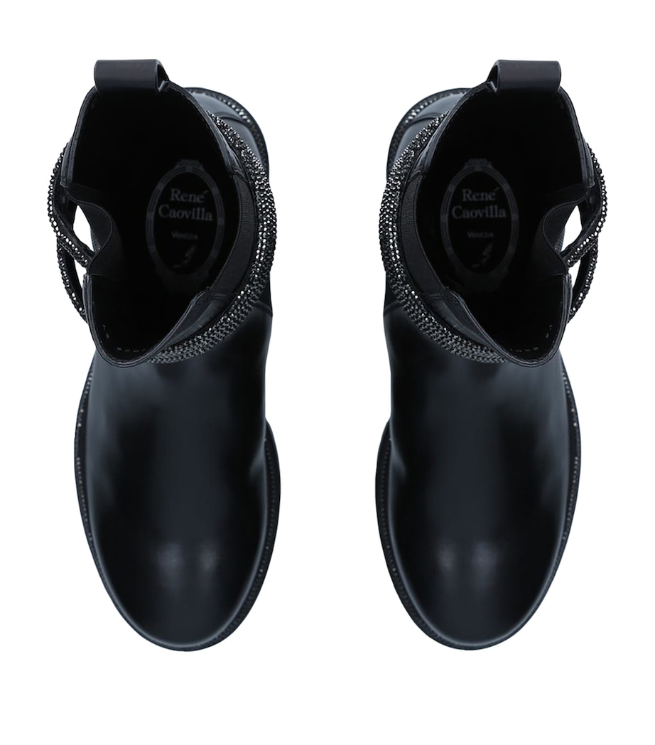 Leather Cleo Biker Boots 25 BLACK Image 4