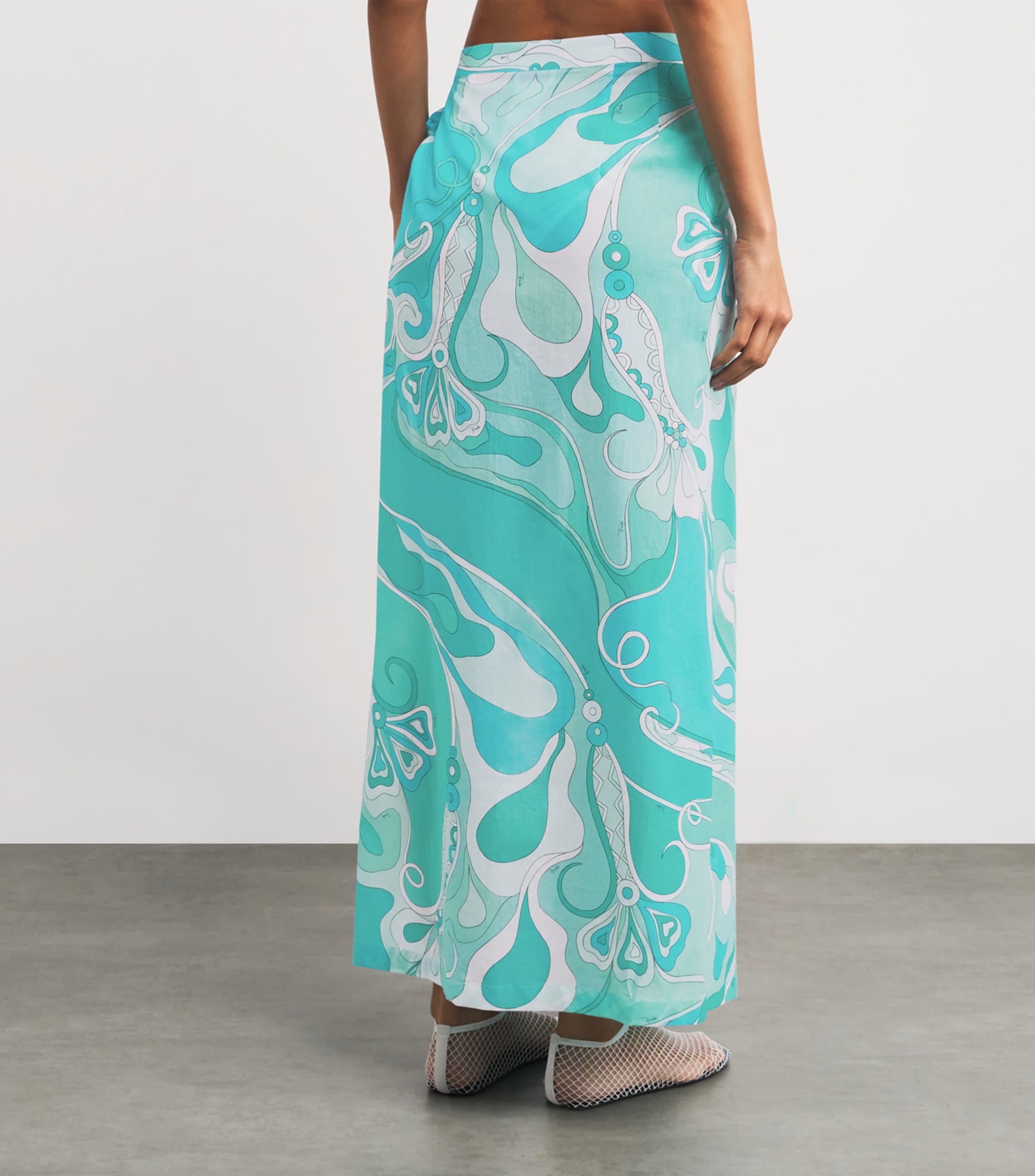 Cotton Orchidee Print Pareo 019/TURQUOISE Image 4