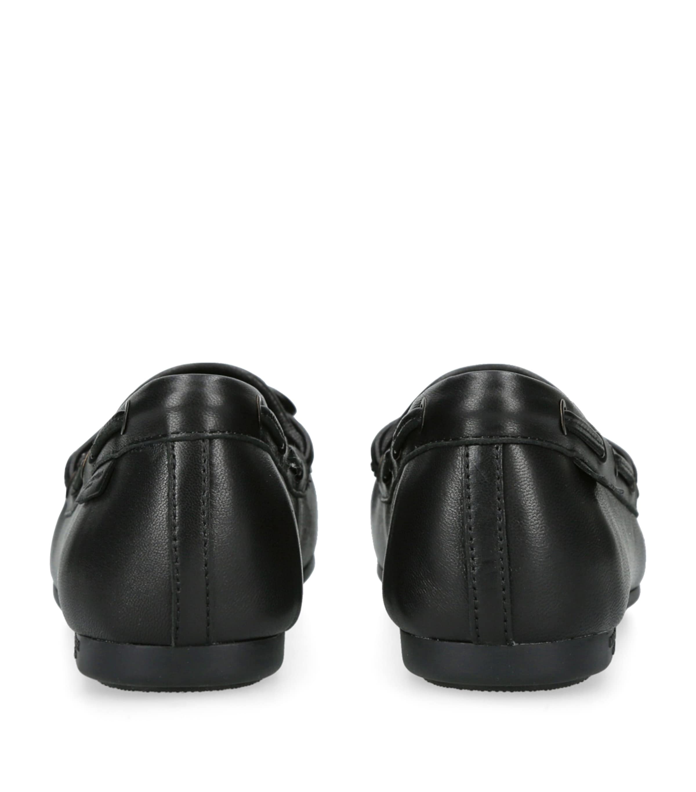 Kurt Geiger London Leather Quilted Eagle Moccasins Black Image 2