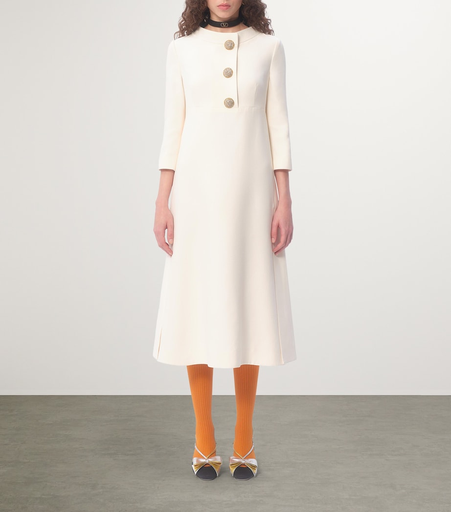 Virgin Wool-Silk Midi Dress A03 Image 5