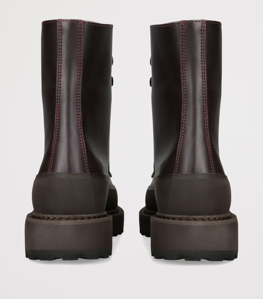 Leather Dolomite Ankle Boots WINE Image 2