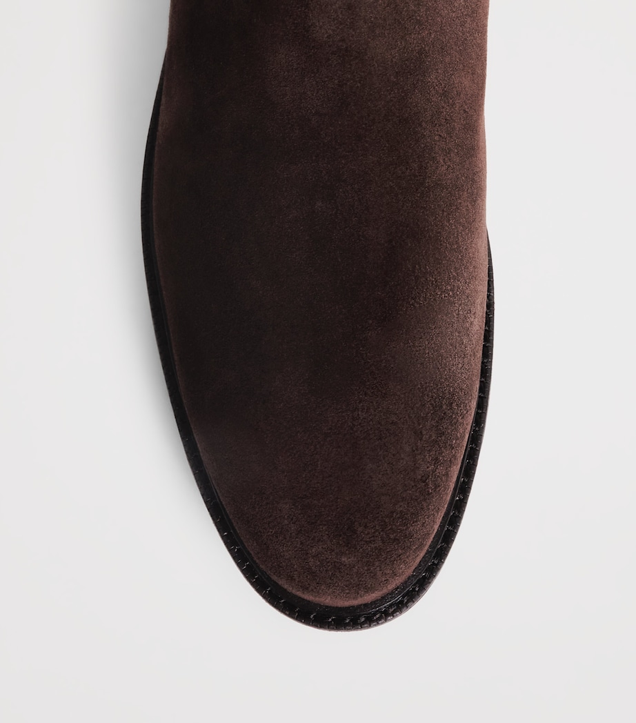 Suede Asher Chelsea Boots DARK BROWN Image 5