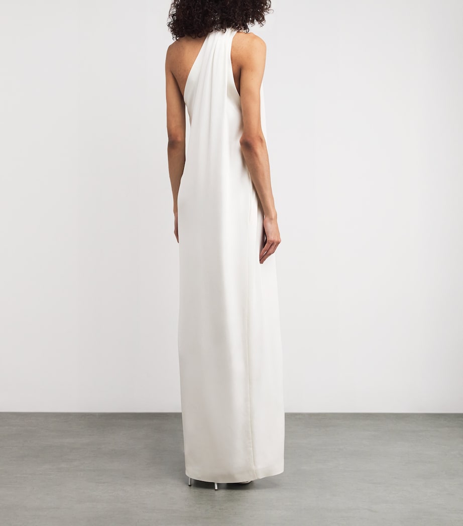 Satin Embellished Gown 9200 CREAM Image 3