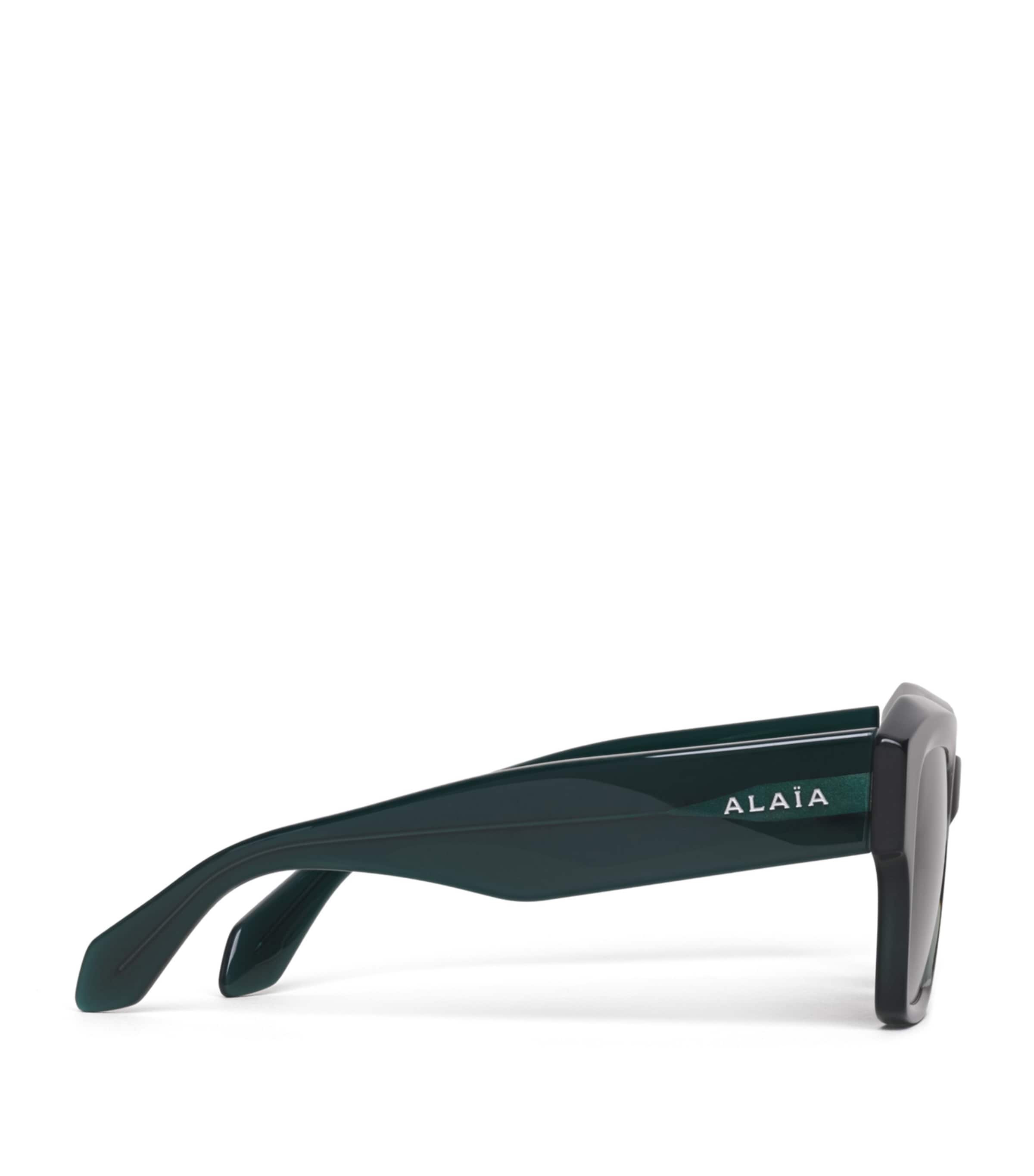 Alaïa Acetate Melted Square Sunglasses Green Image 2