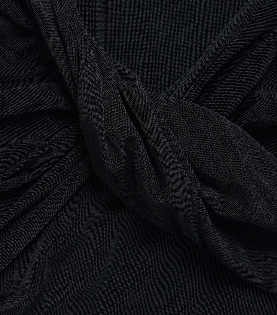 CAMILLA AND MARC Womens Draped Katerina Mini Dress Dblk Black Image 6