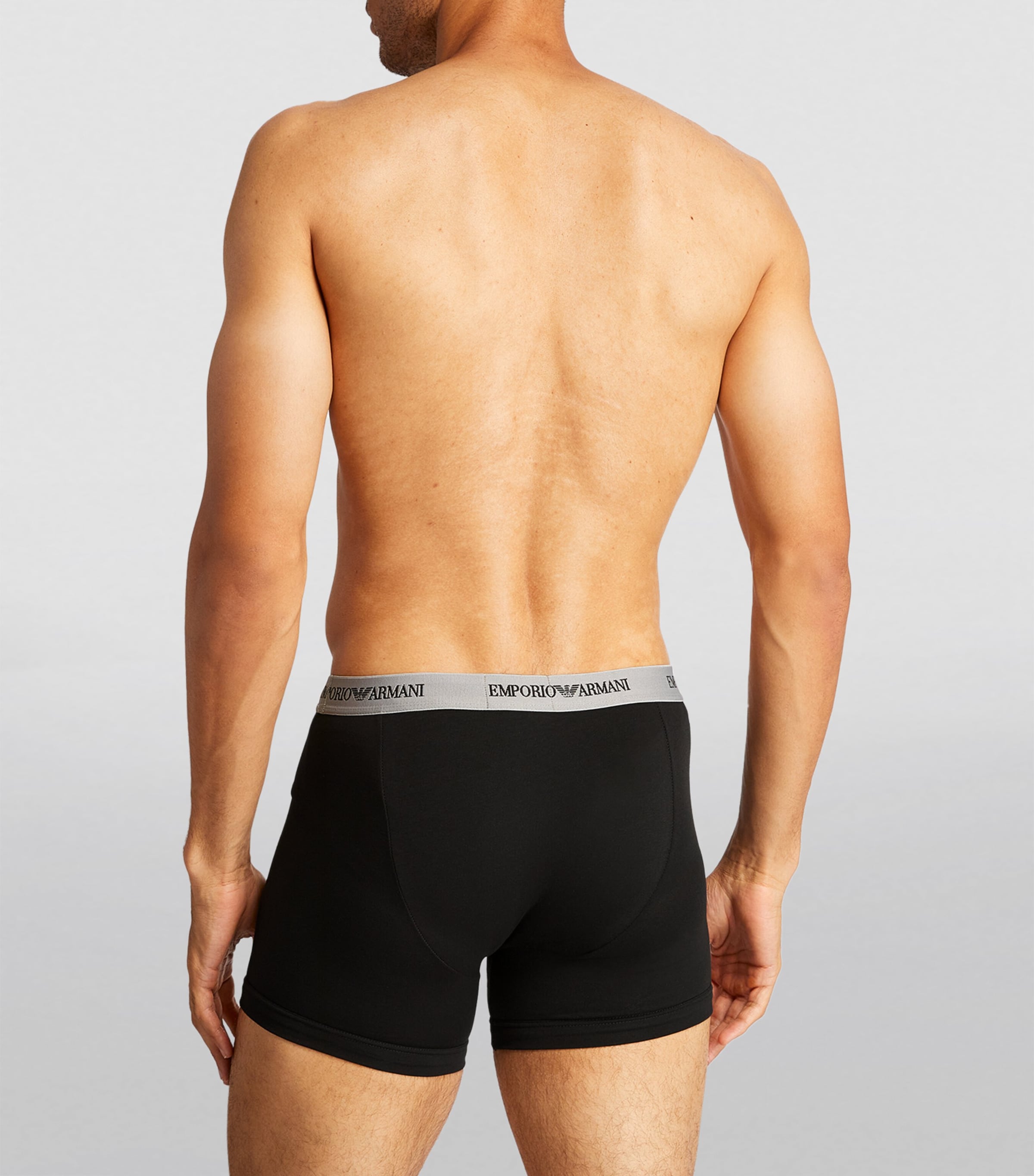 Stretch-Cotton Boxer Briefs (Pack of 2) 03320 BLK/GRY Image 3