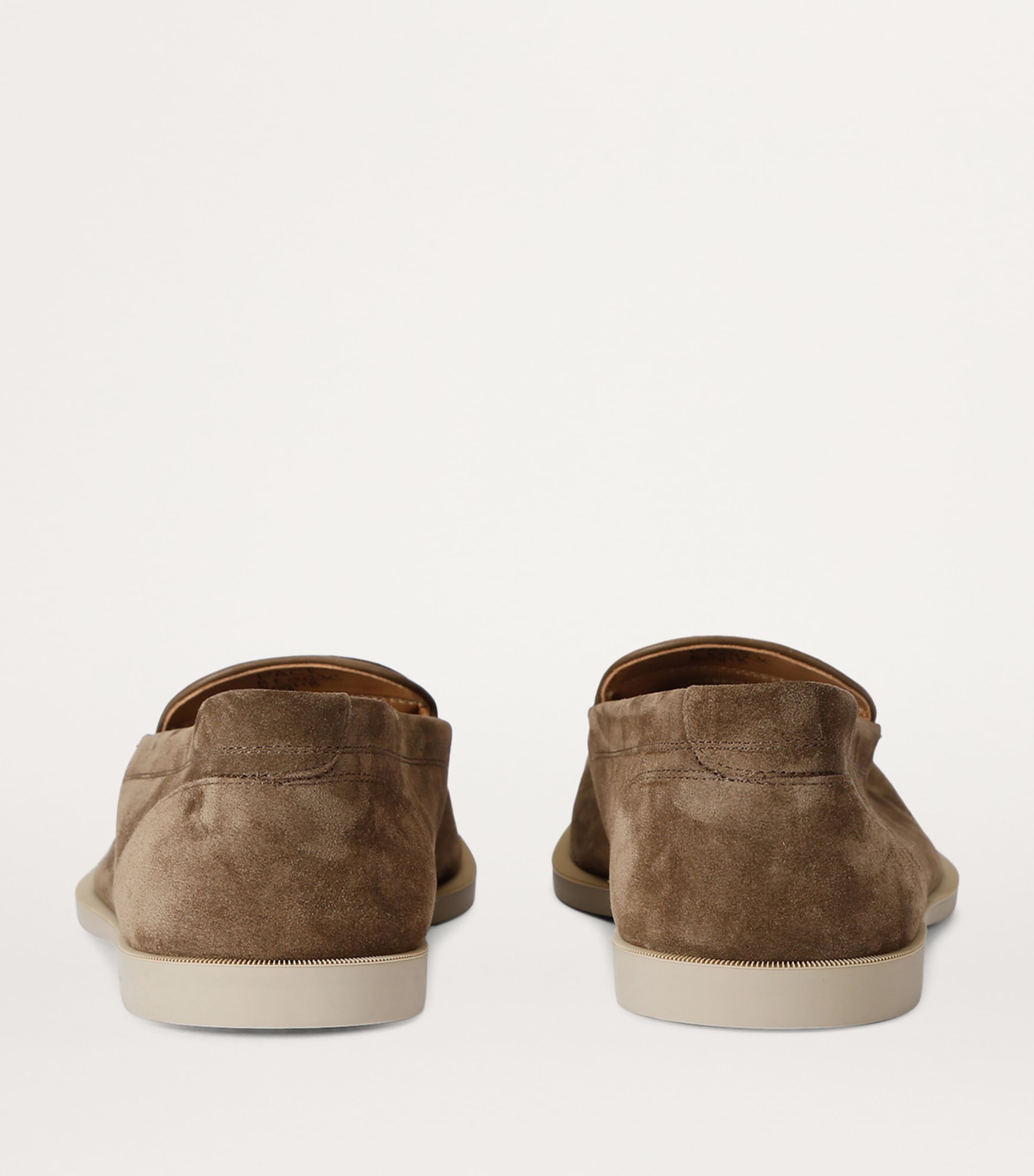ドレスシューズ・革靴・ビジネスシューズ John Lobb Chocolate Suede Pace Loafers John Lobb - Pace Dark Brown Suede Loafer | Mitchell Stores