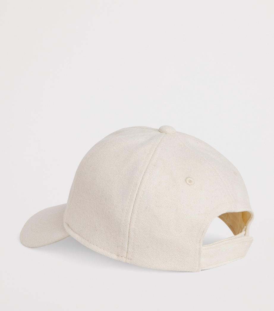 Embroidered Baseball Cap IVORY Image 3