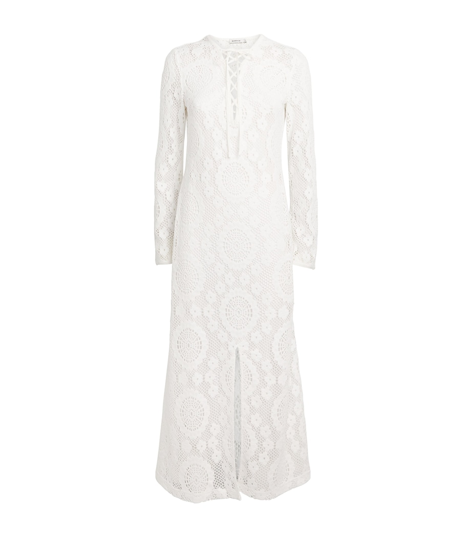 Crochet Hawthorne Midi Dress WHITE Image 1