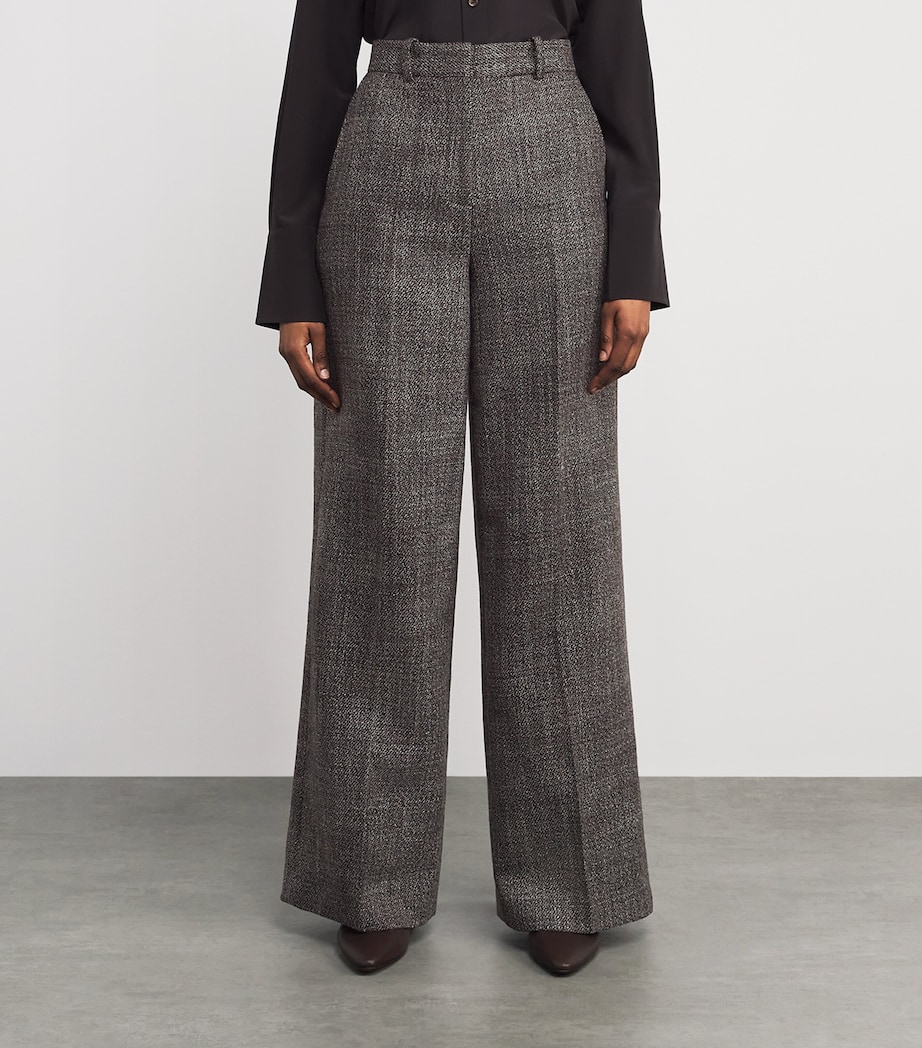 Virgin Wool Hawley Straight Trousers COCOA Image 3