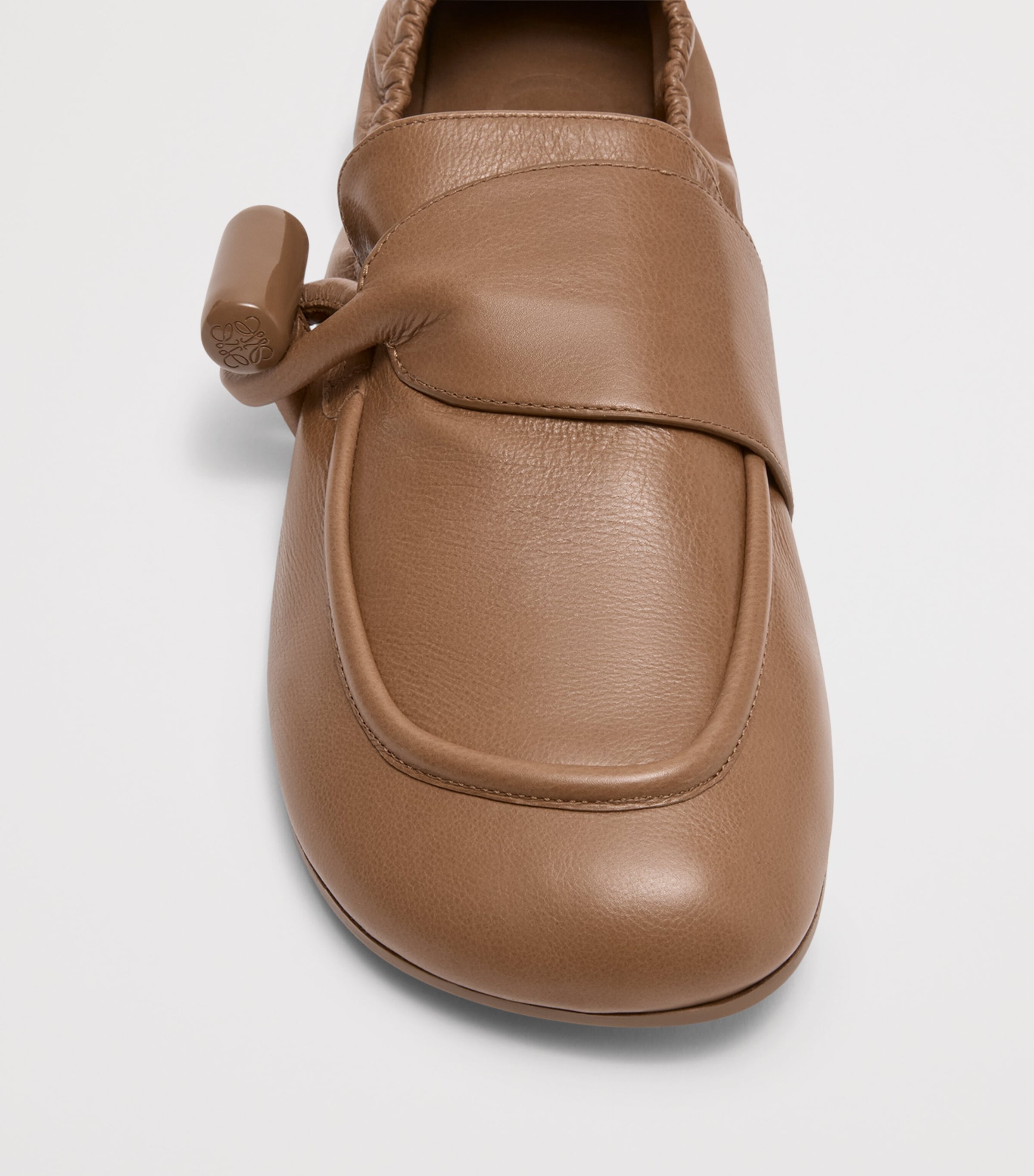 Leather Toggle Loafers OAK Image 4