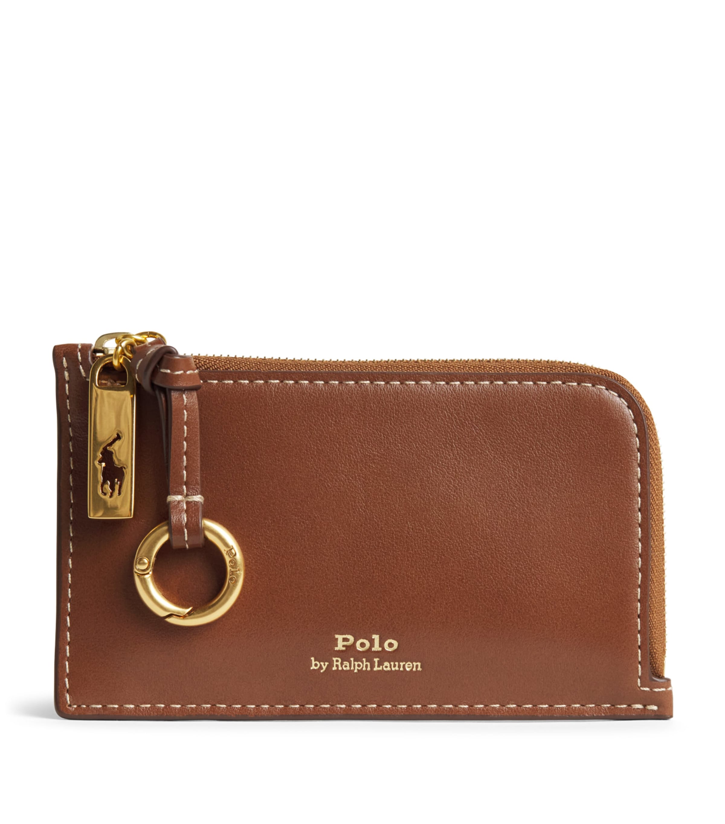 Polo Ralph Lauren Leather Zipped ID Card Holder Cuoio Image 1