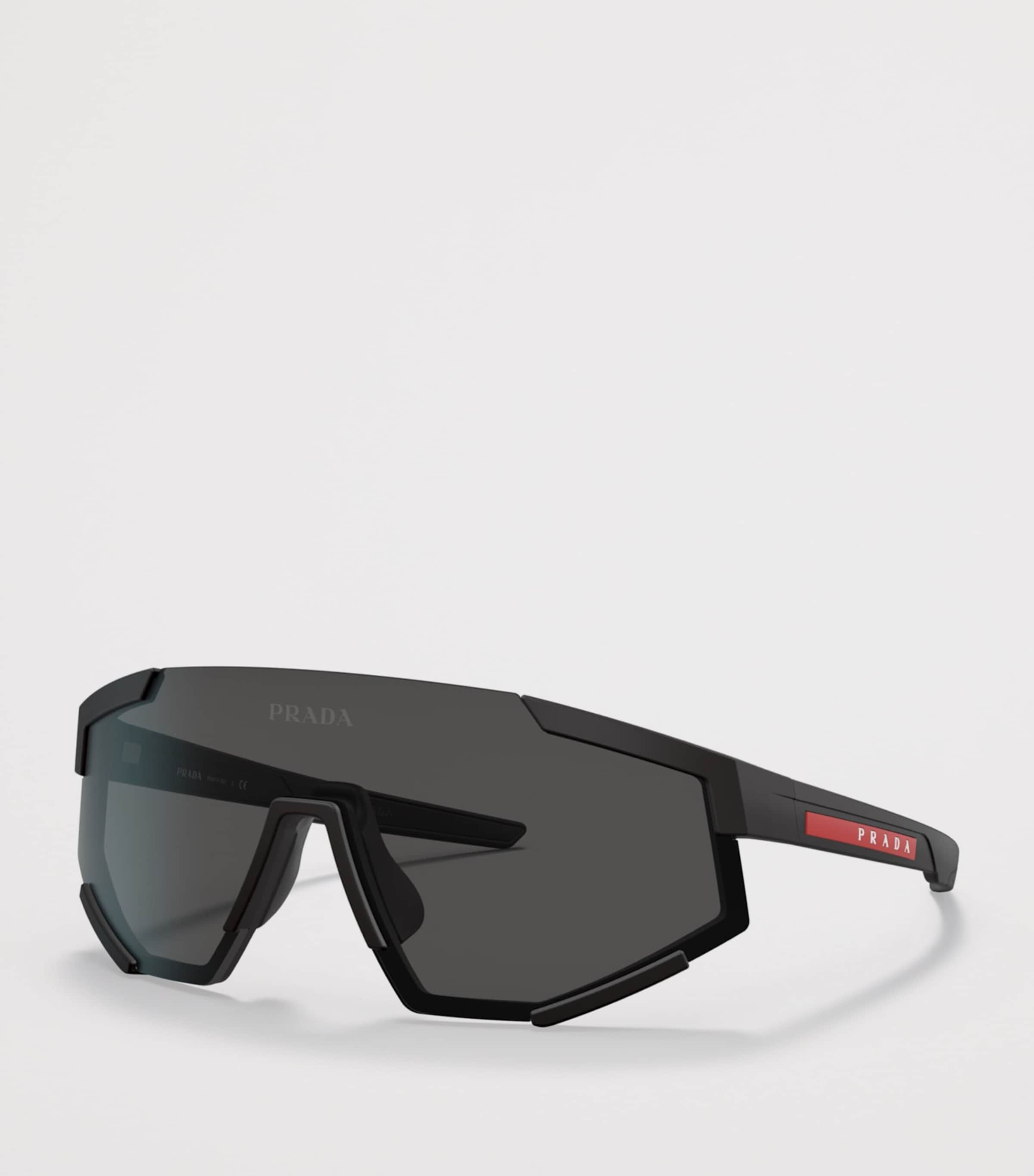 Prada Linea Rossa Shield Pillow Sunglasses Black Image 2