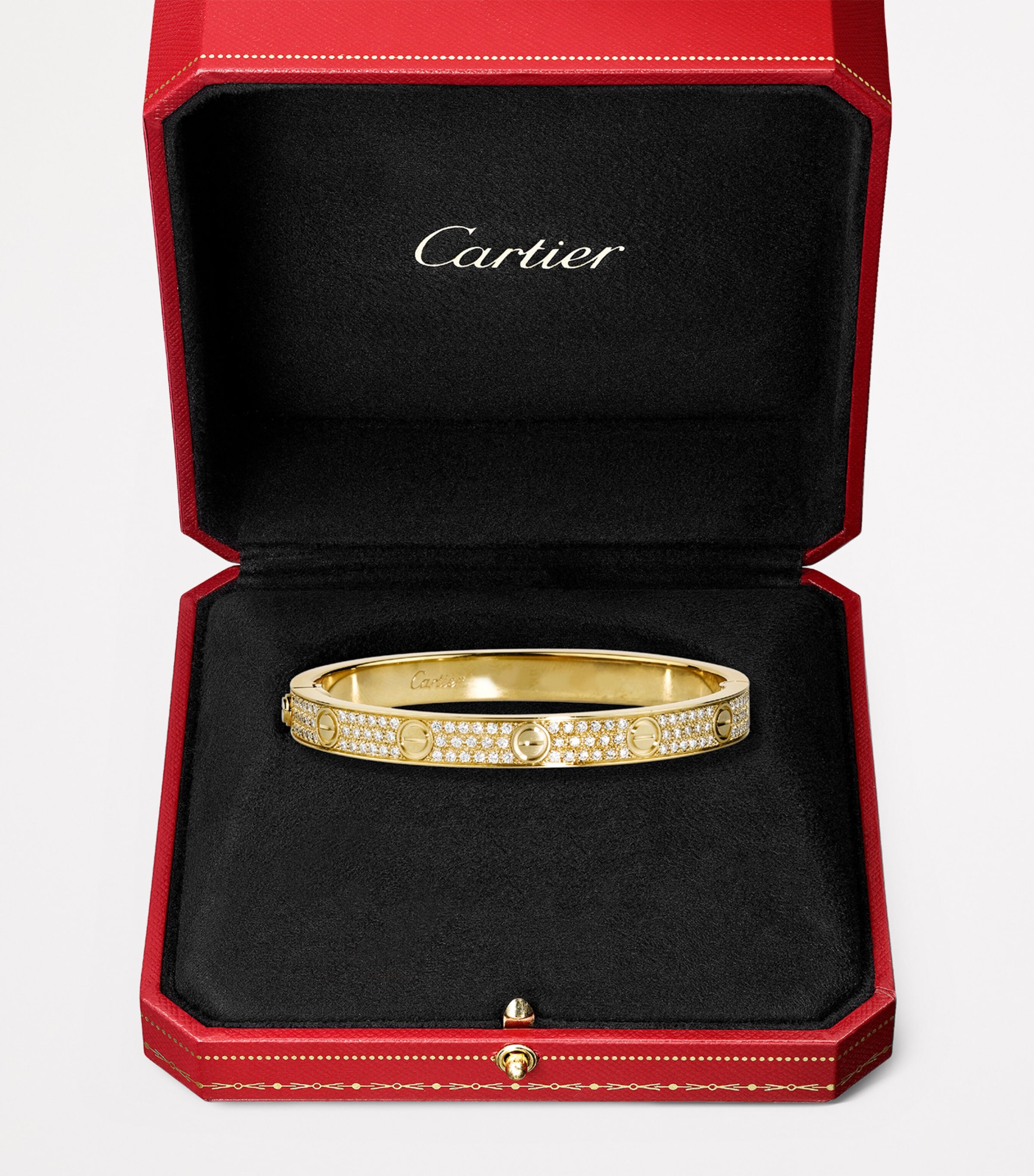 Yellow Gold and Diamond LOVE Bracelet YELLOW GOLD Image 7