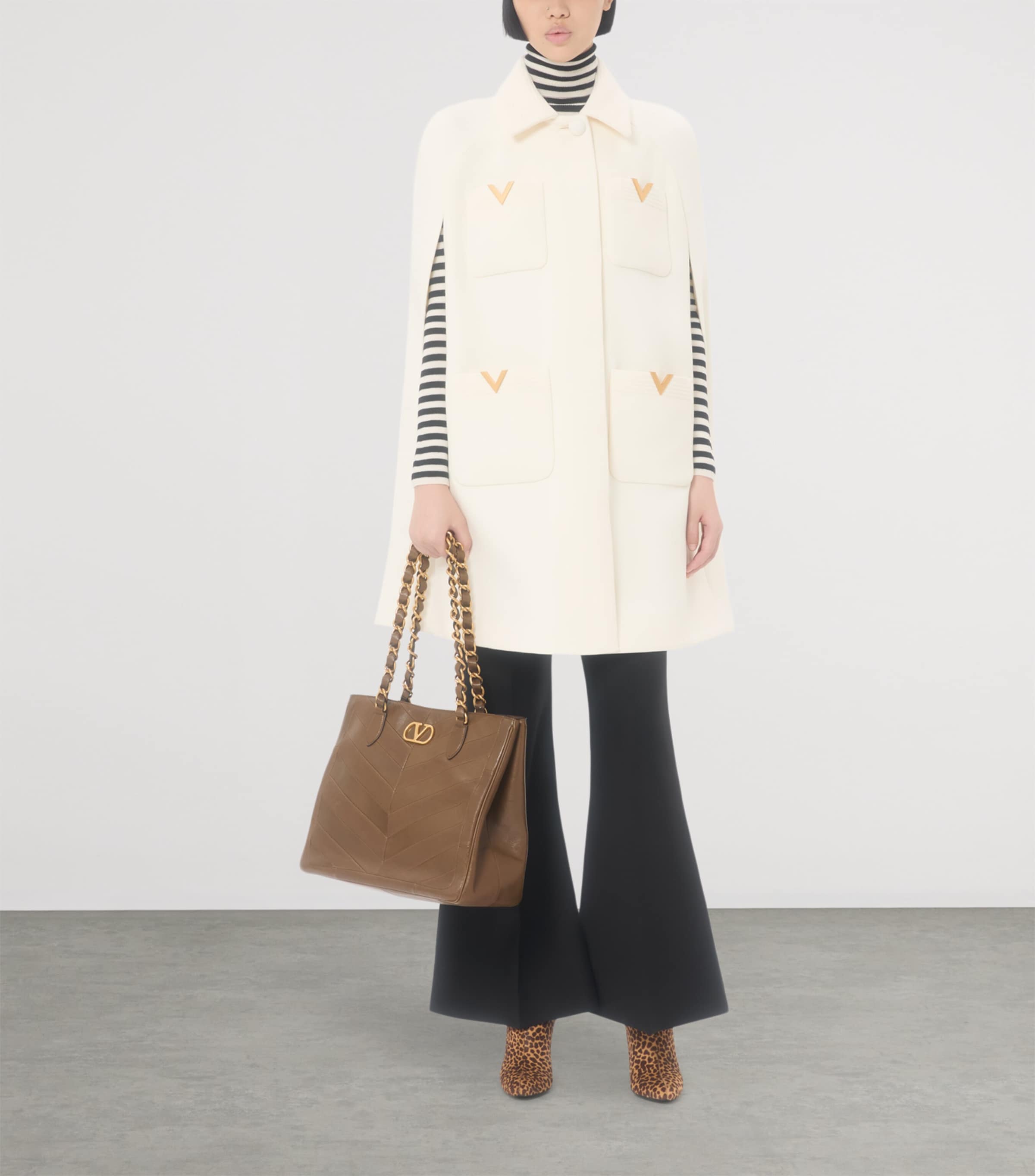 Valentino Womens Virgin Wool Stripe Sweater Image 5