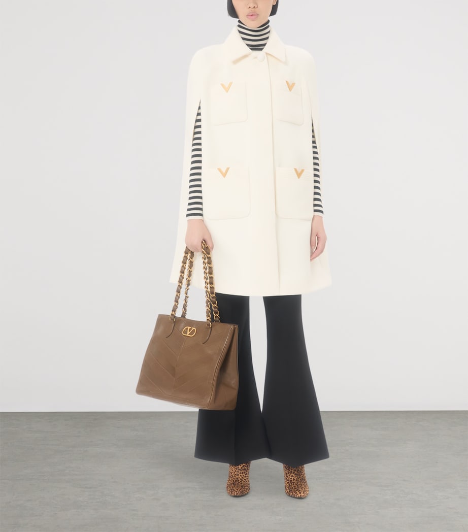Valentino Womens Virgin Wool Stripe Sweater Image 5
