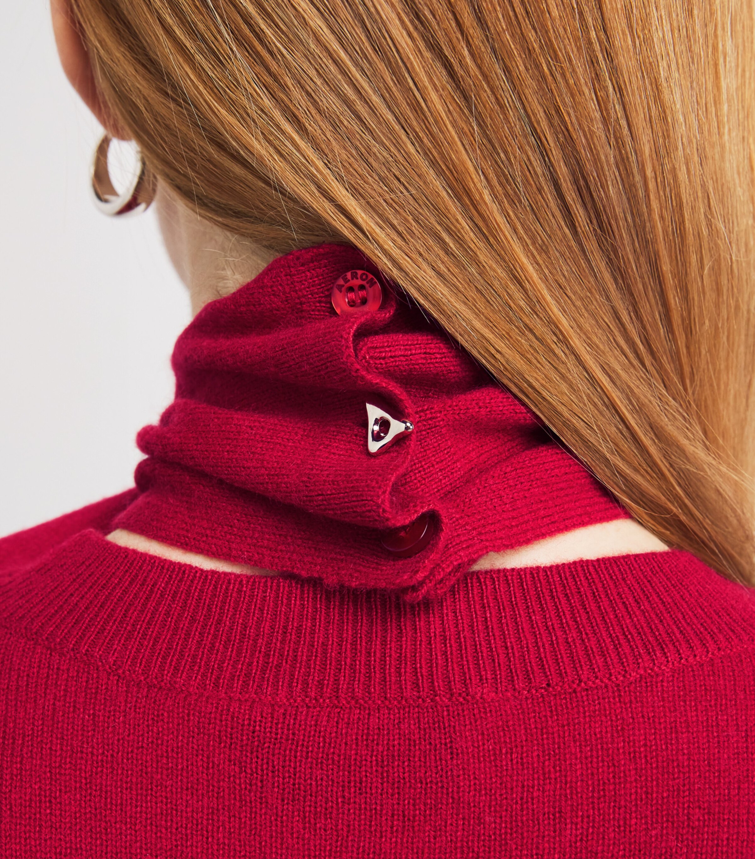 Wool-Cashmere Wrap Sweater 621 CHILI Image 6