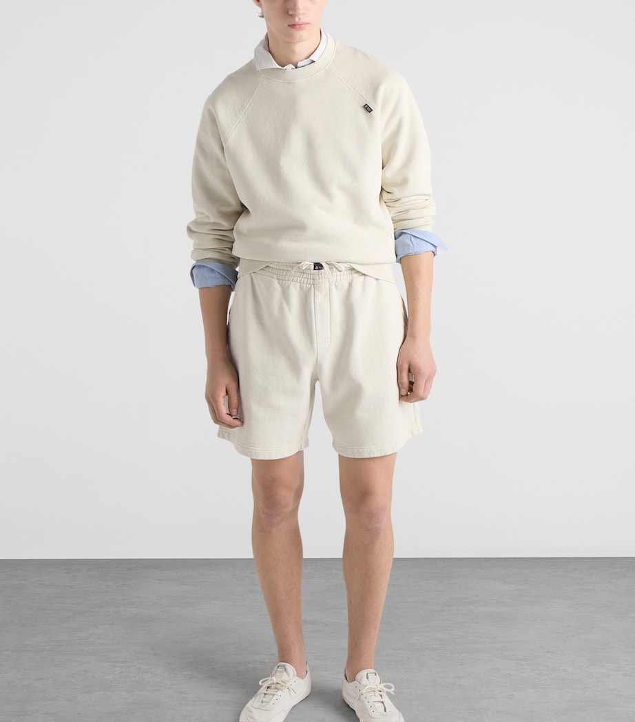 Prada Mens Cotton Logo Tab Sweatshirt Neutral Image 4