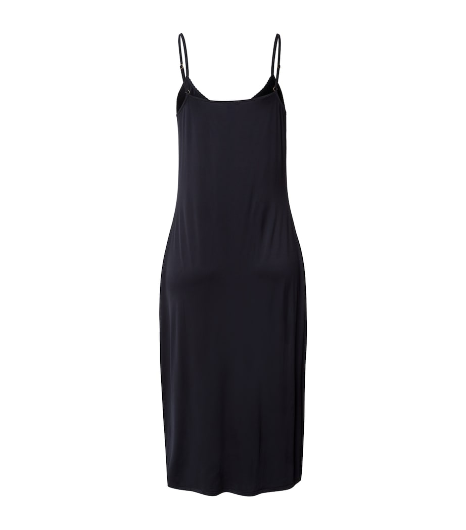 Stretch-Satin Deluxe Slip Dress BLACK Image 2