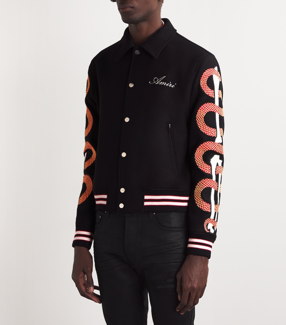 Bones Bomber Jacket BLACK Image 3