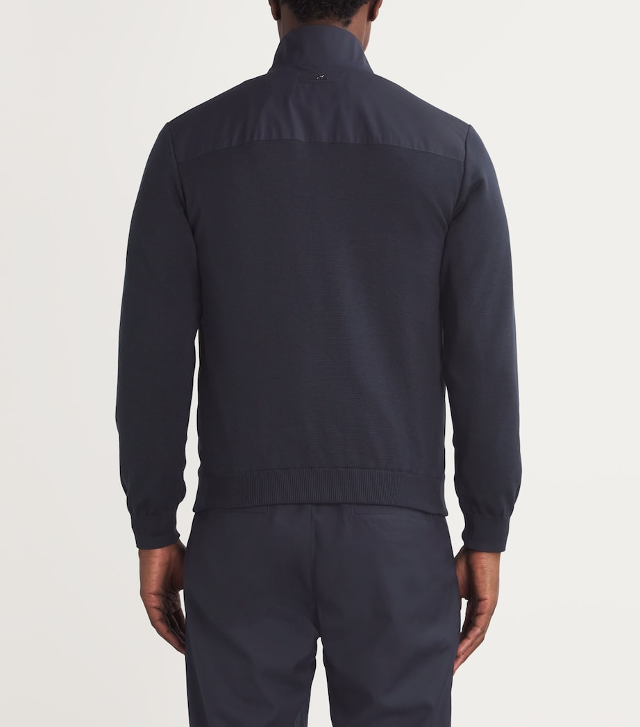 Silk-Cotton Bomber Jacket 13BLUE Image 4