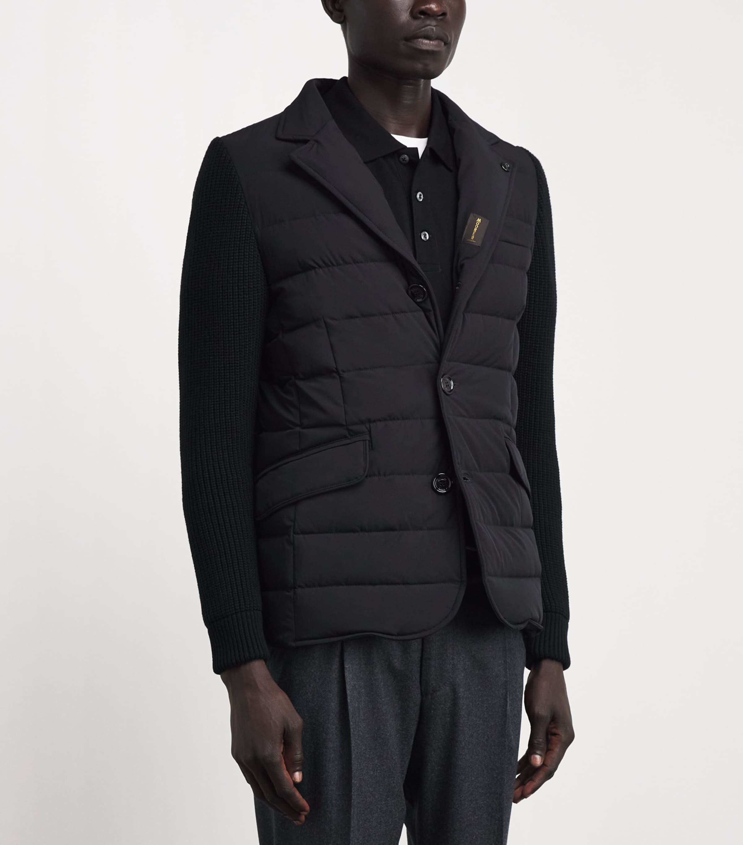 Moorer Mens Hybrid Rogers Jacket Nero Image 6