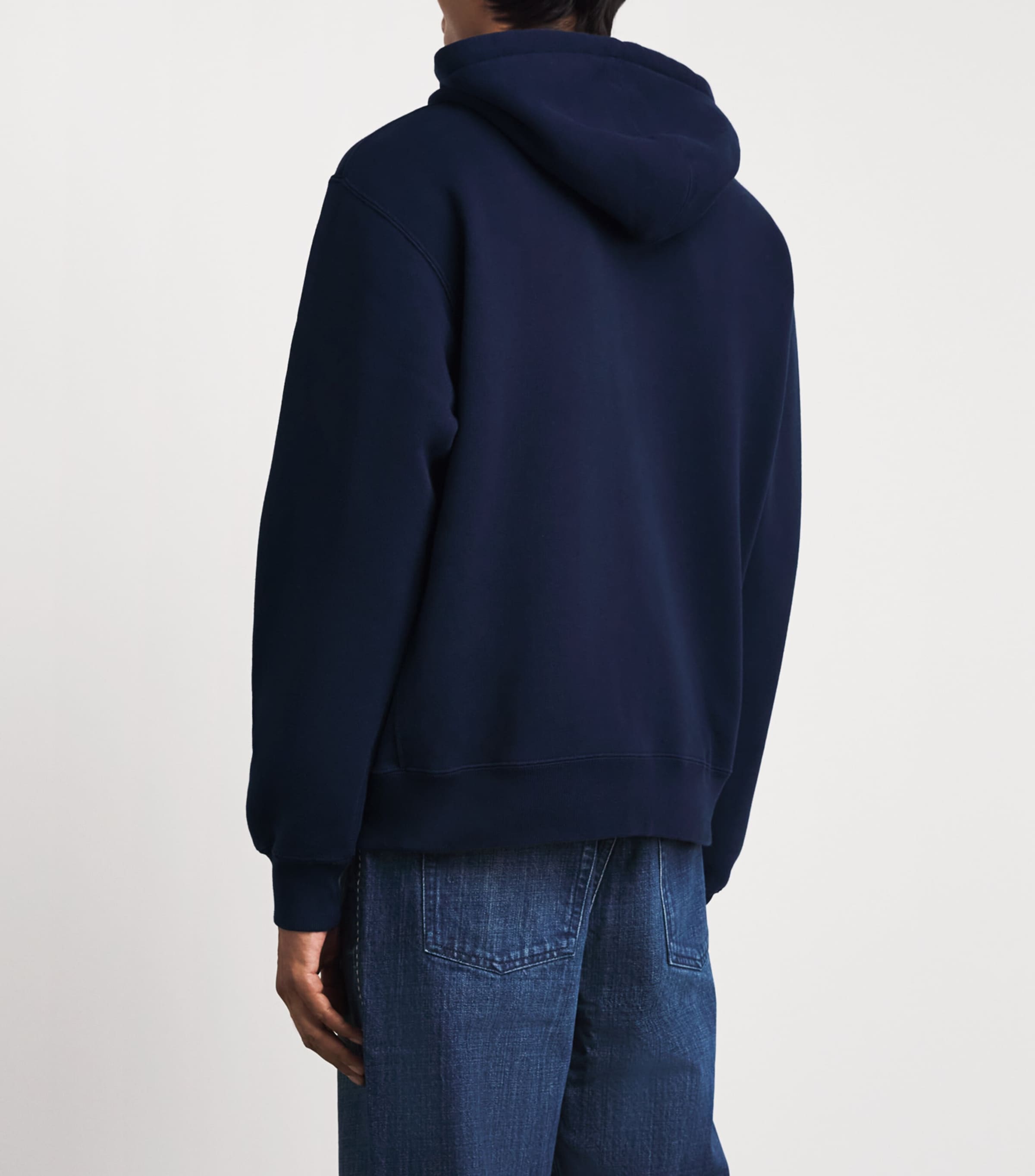 JW Anderson Mens Cotton Zip-Up Hoodie Navy Image 5