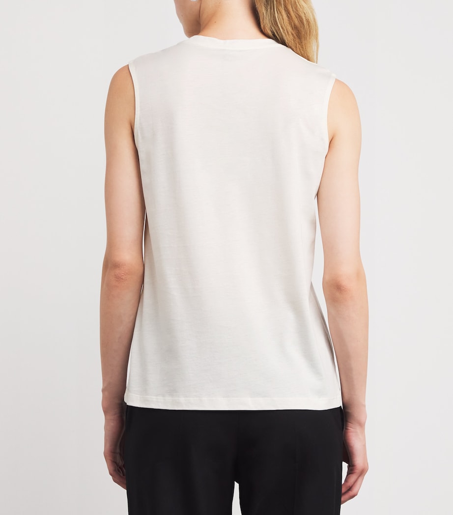 Cotton-Silk Jersey Tank Top WHITE Image 4