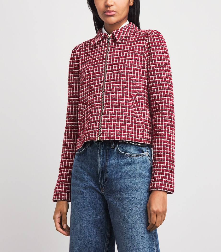 ME+EM Womens Zip-Up Jacket Pomegranate Red Image 4