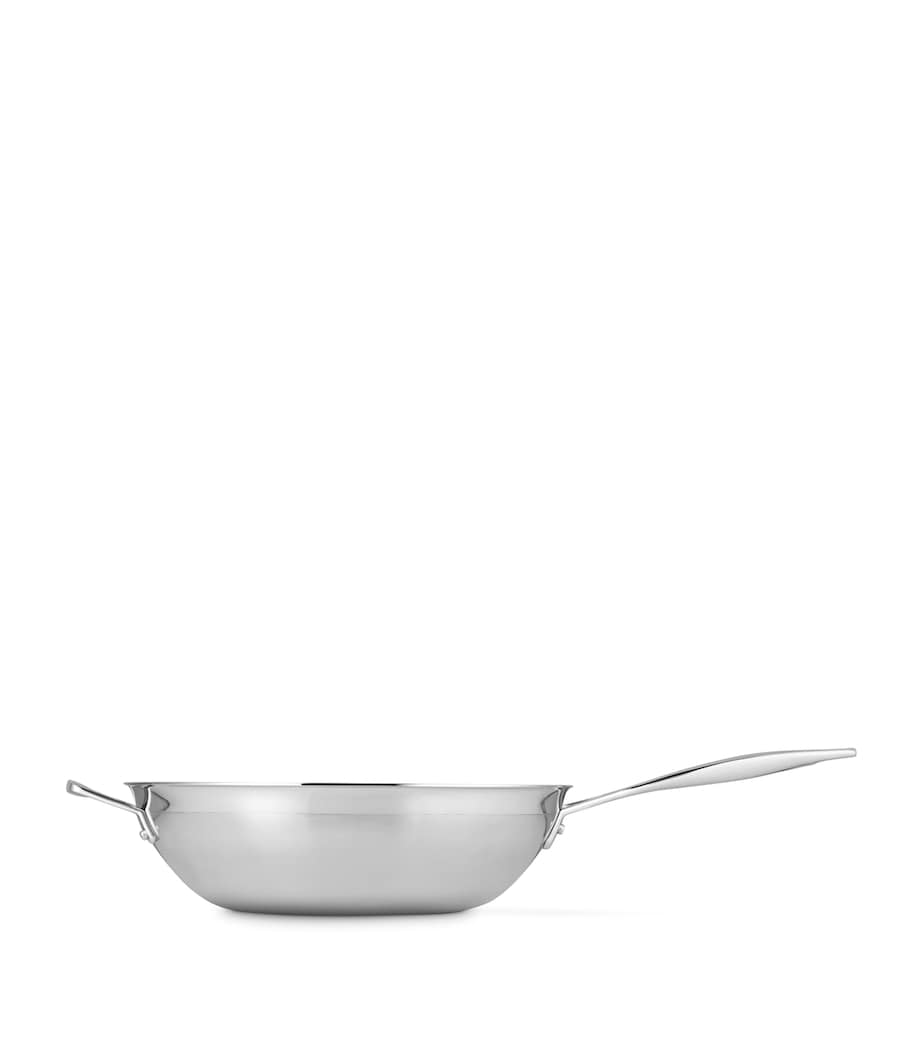 Le Creuset Stainless Steel 3-Ply Wok (30cm) Image 5