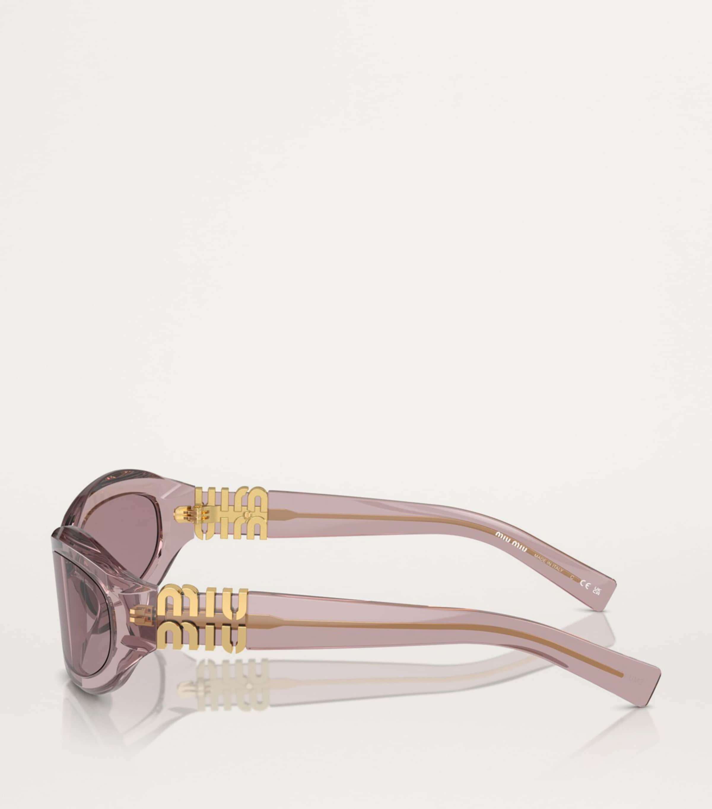 Acetate Oval MU14ZS Sunglasses 12W20I Image 3